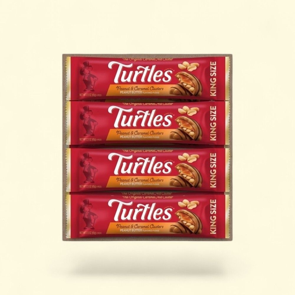 TURTLES Peanut Caramel King Size Fudge Bar (24 Count) — authentic US product shipped worldwide by Treatspree