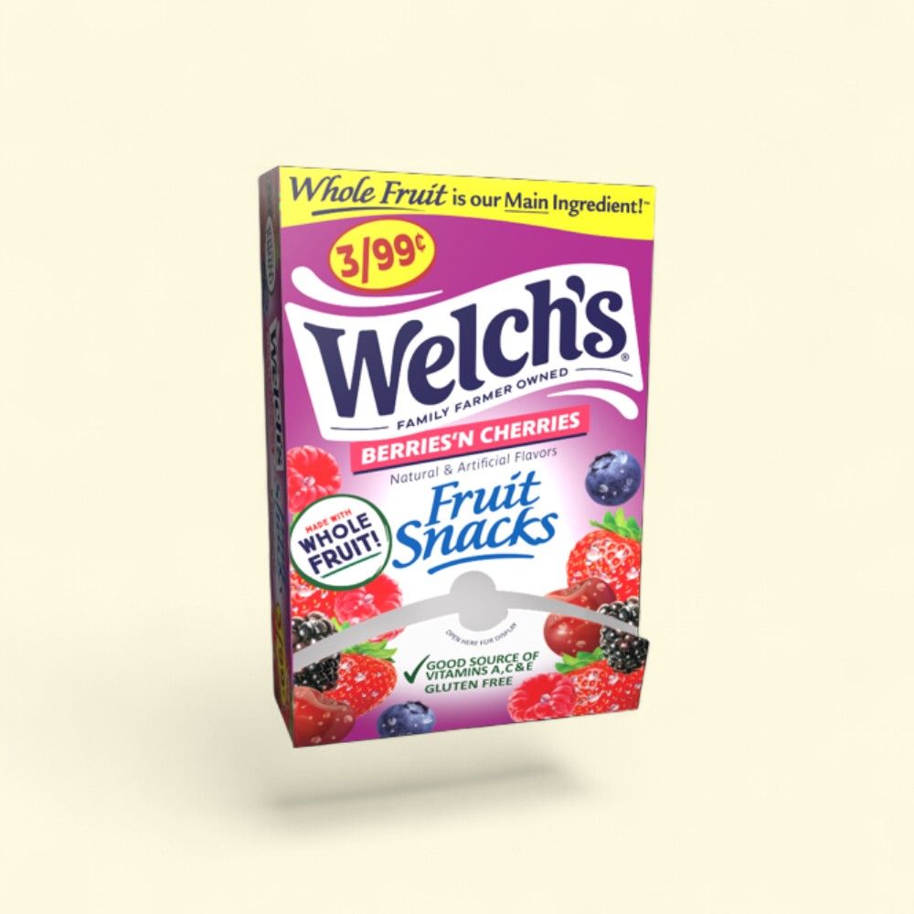Welch's Berries 'n Cherries Fruit Snacks (24 Count, 0.5oz each) — authentic US product shipped worldwide by Treatspree