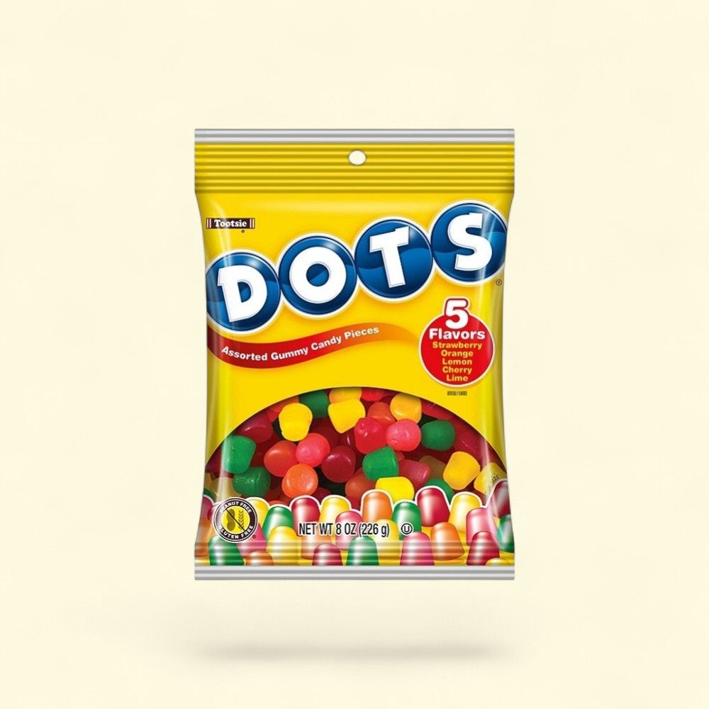 DOTS Assorted Flavors Gumdrops, 8oz Box — authentic US product shipped worldwide by Treatspree