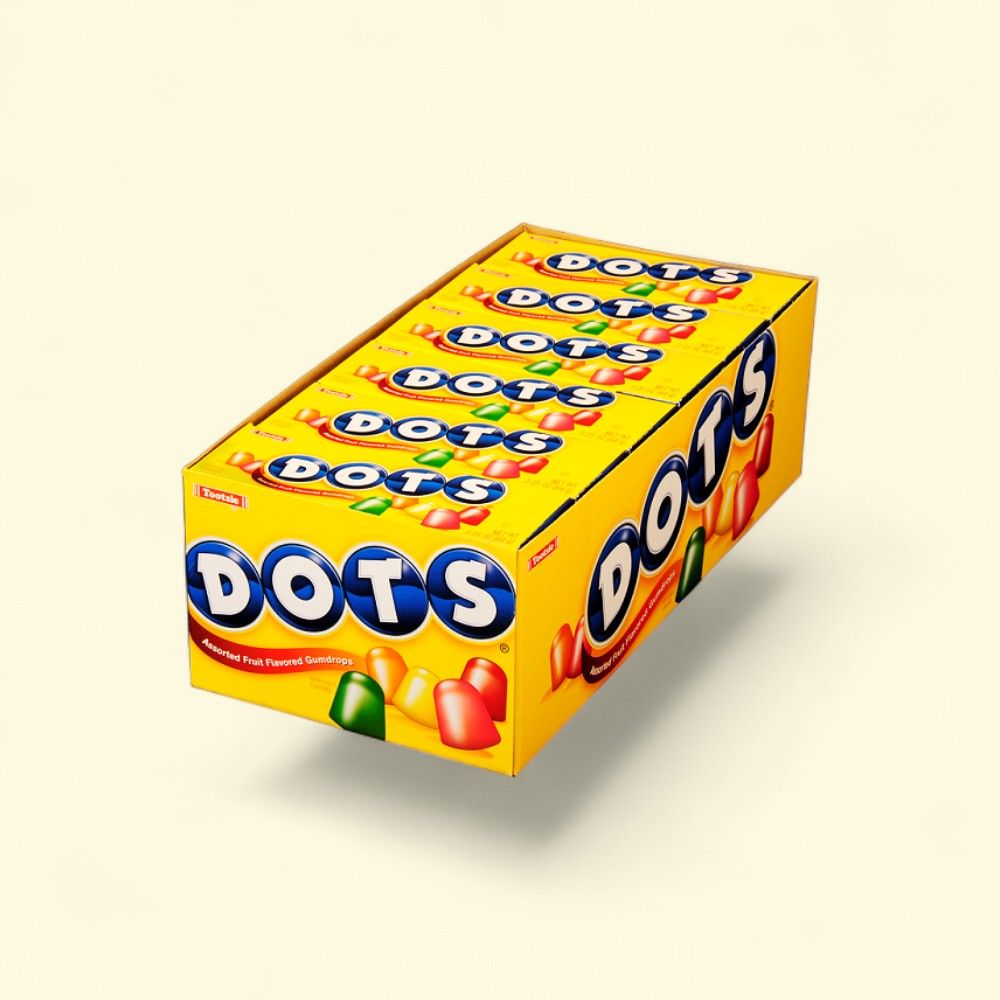 DOTS Original Assorted Gumdrops Candy Box - 24 Count — authentic US product shipped worldwide by Treatspree