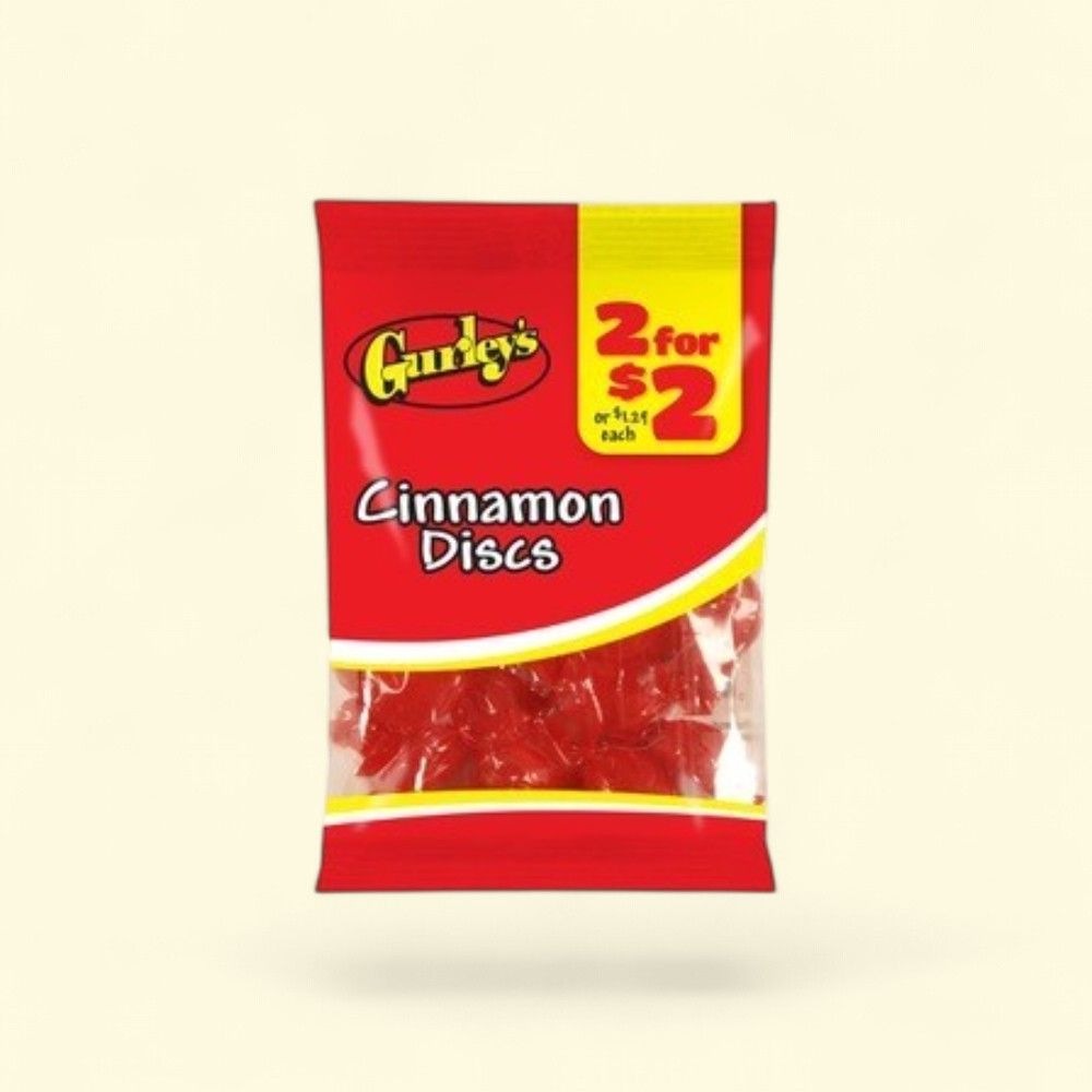 Gurley's Cinnamon Candy Discs 12 Count 3.25oz — authentic US product shipped worldwide by Treatspree