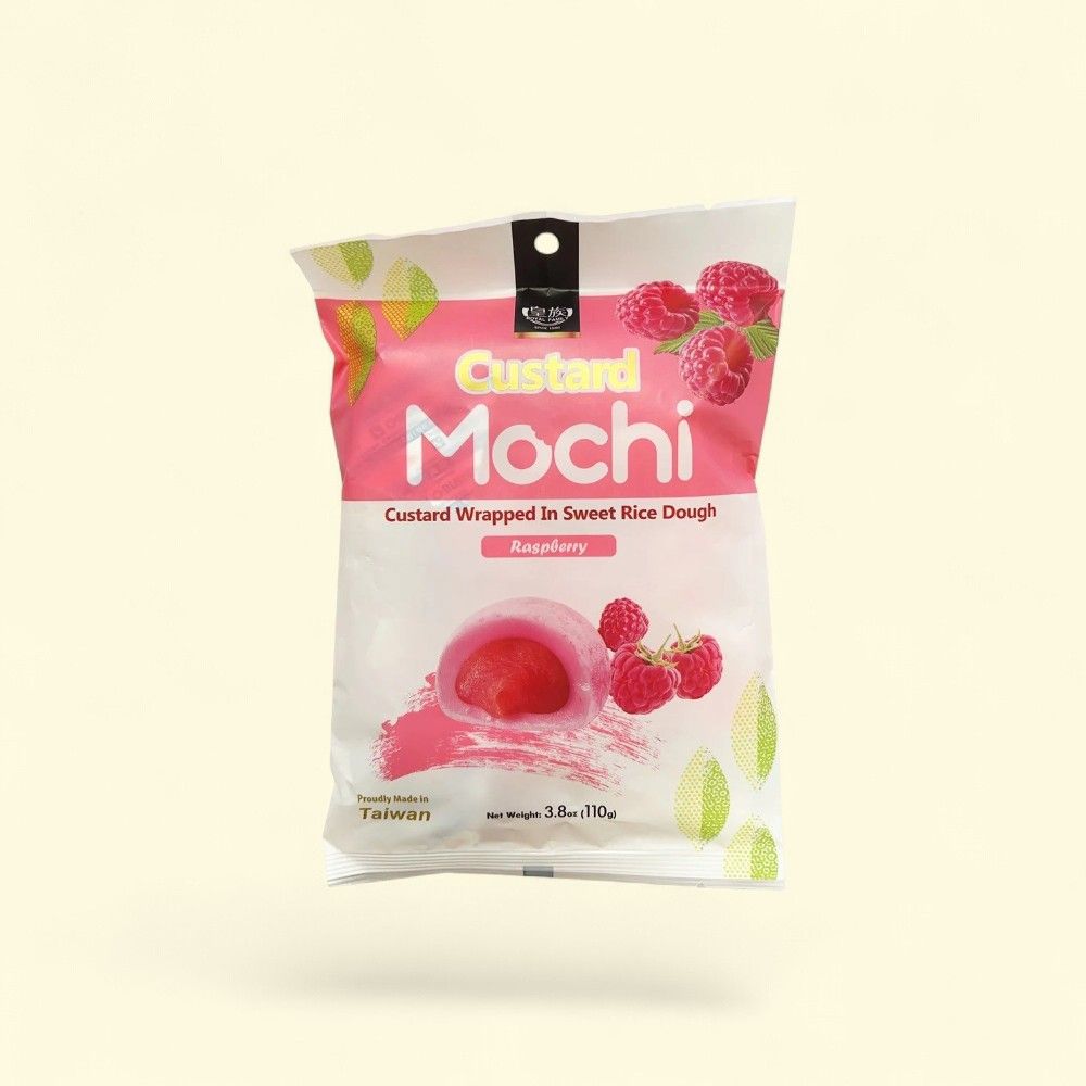 Royal Family Raspberry Custard Mochi Bag, 3.8oz — authentic US product shipped worldwide by Treatspree