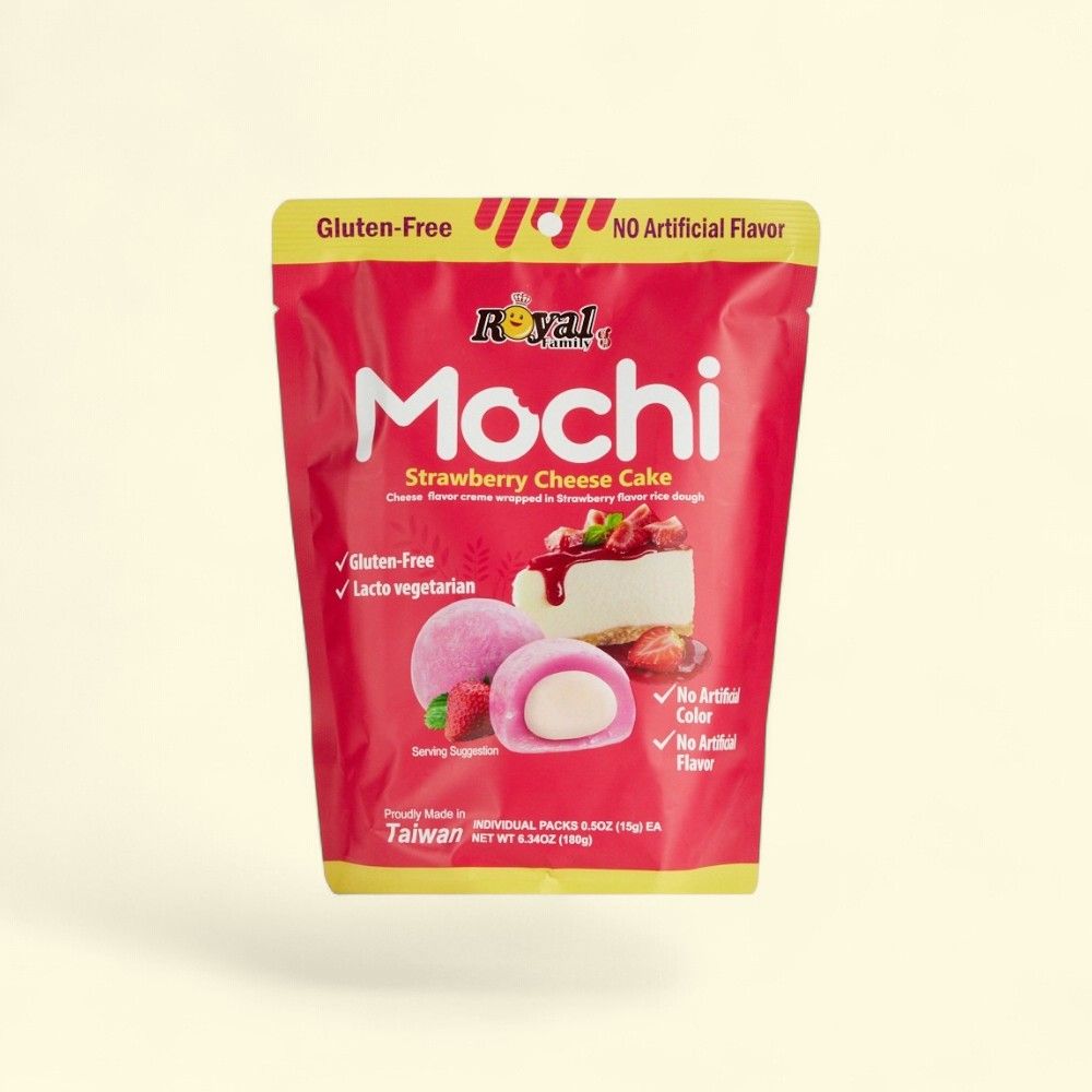 Royal Family Mochi Strawberry Cheesecake - 6.35oz (180g) — authentic US product shipped worldwide by Treatspree