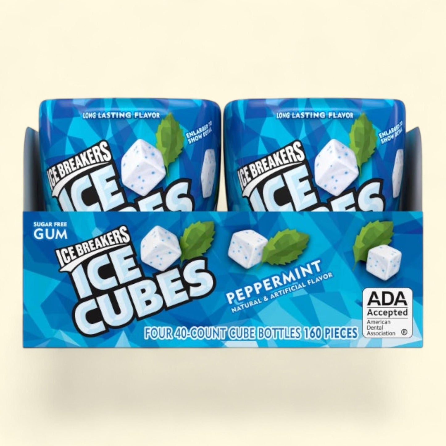 Ice Breakers Cube Peppermint Gum, 40 pieces, 4-count