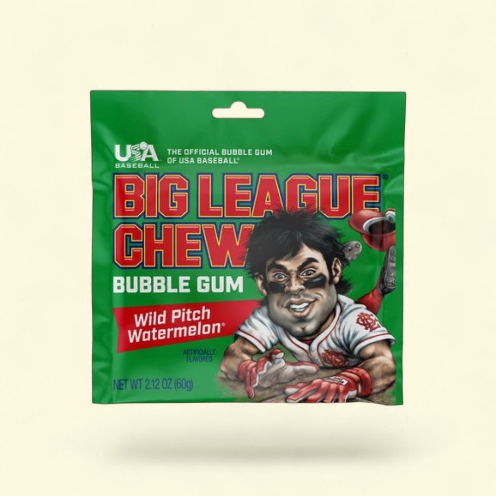 Big League Chew Watermelon Bubble Gum, 12-Pack — authentic US product shipped worldwide by Treatspree