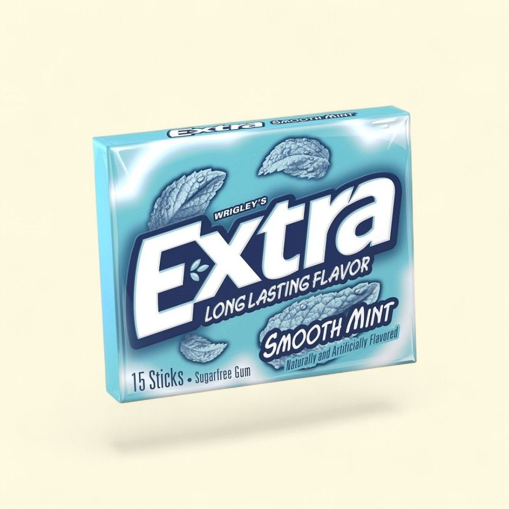 Extra Smooth Mint Chewing Gum, 10-Count Pack — authentic US product shipped worldwide by Treatspree