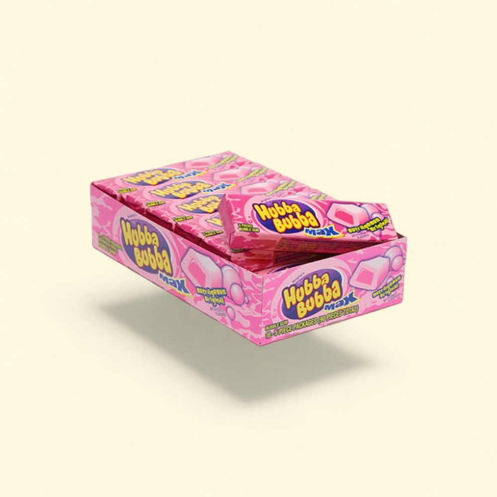 Hubba Bubba Max Original Bubble Gum (18 Count) — authentic US product shipped worldwide by Treatspree