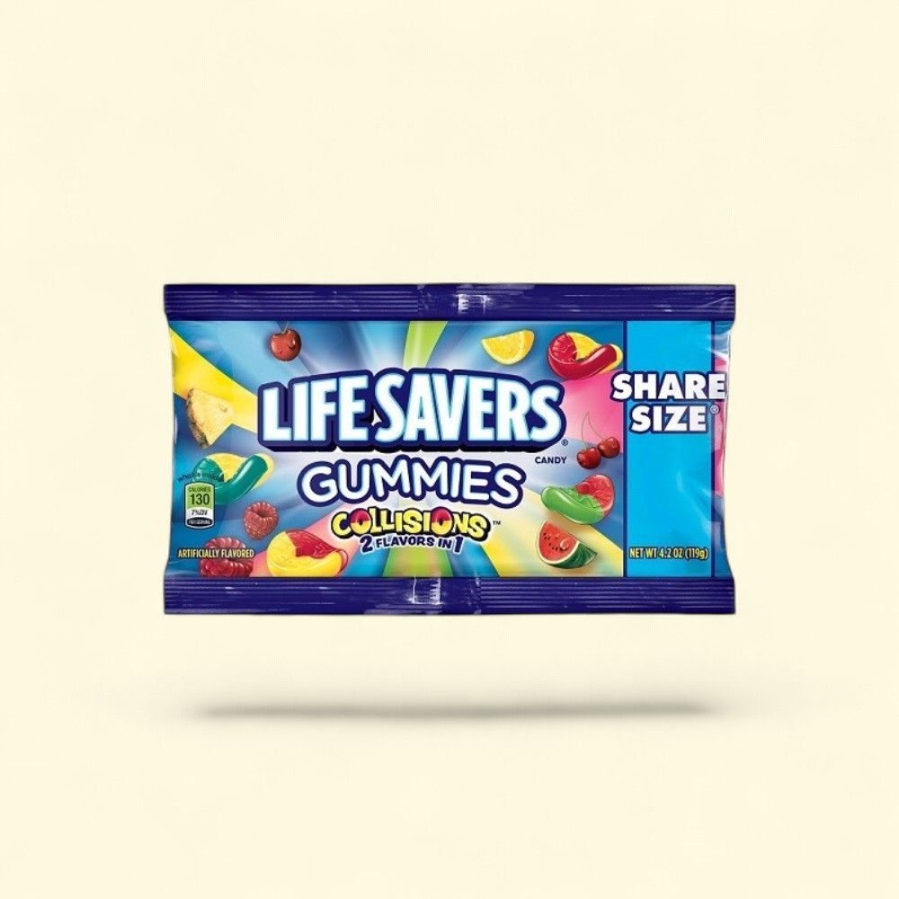 Life Savers Collisions Gummies King Size 15-Count 4.2oz — authentic US product shipped worldwide by Treatspree