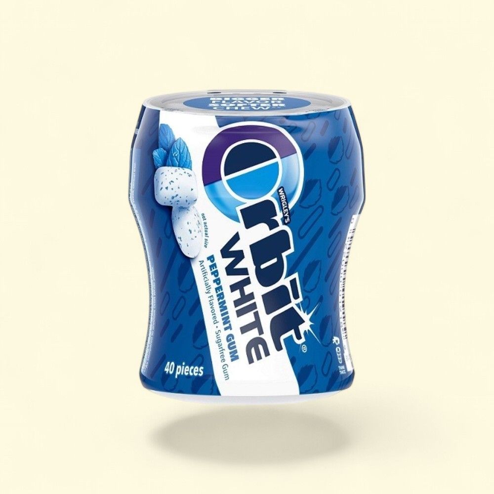 Orbit White Peppermint Soft Chews - 4 Count Bottle — authentic US product shipped worldwide by Treatspree