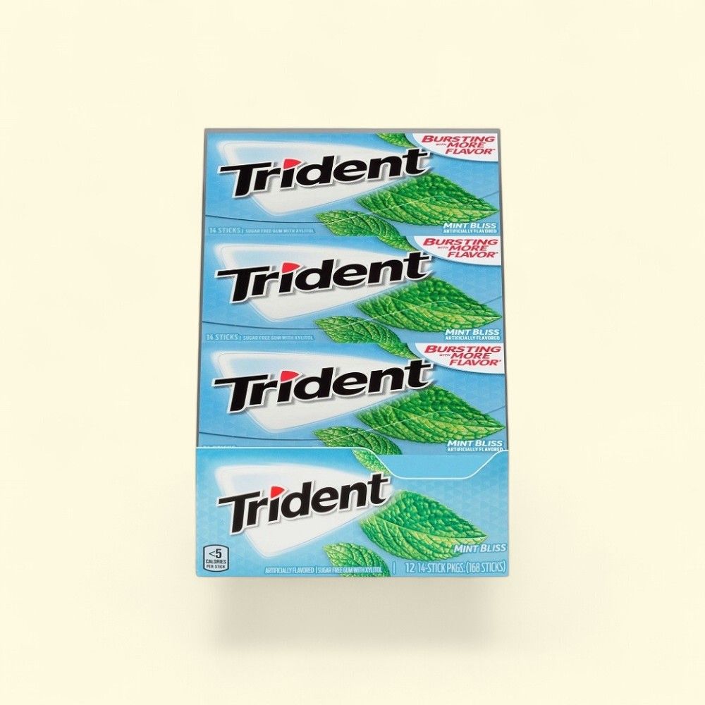 Trident Mint Bliss Sugar-Free Gum, 12 Count — authentic US product shipped worldwide by Treatspree