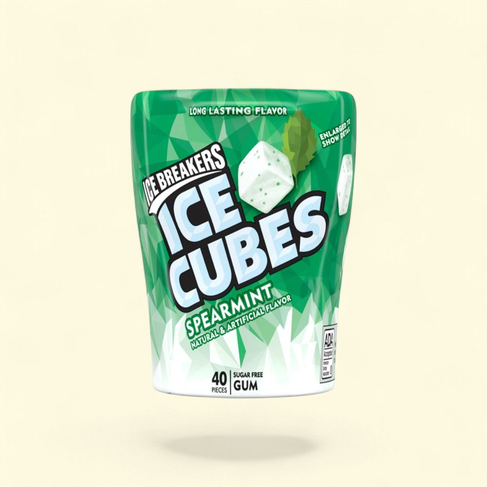Ice Breakers Spearmint Ice Cubes Chewing Gum — authentic US product shipped worldwide by Treatspree