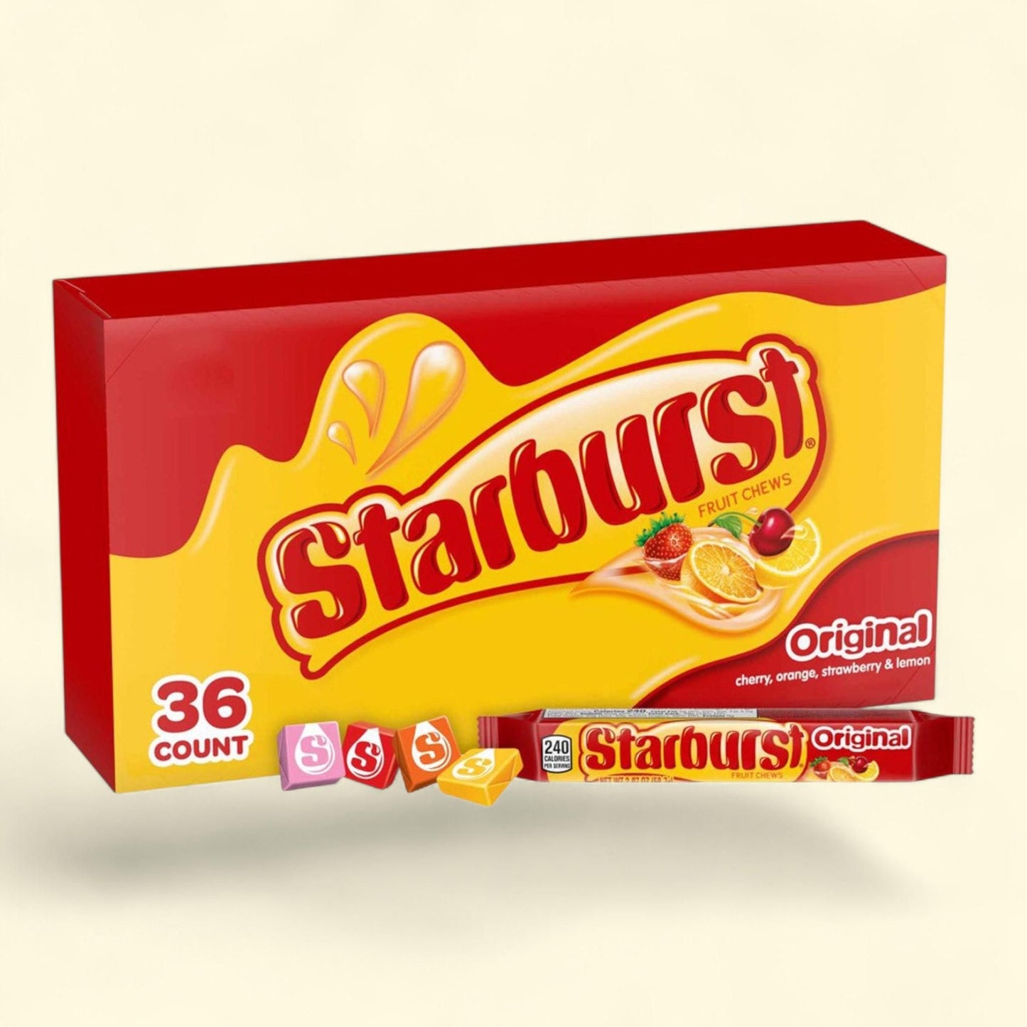 Starburst Chewy Candy, Original, 2.07 oz, 36-count