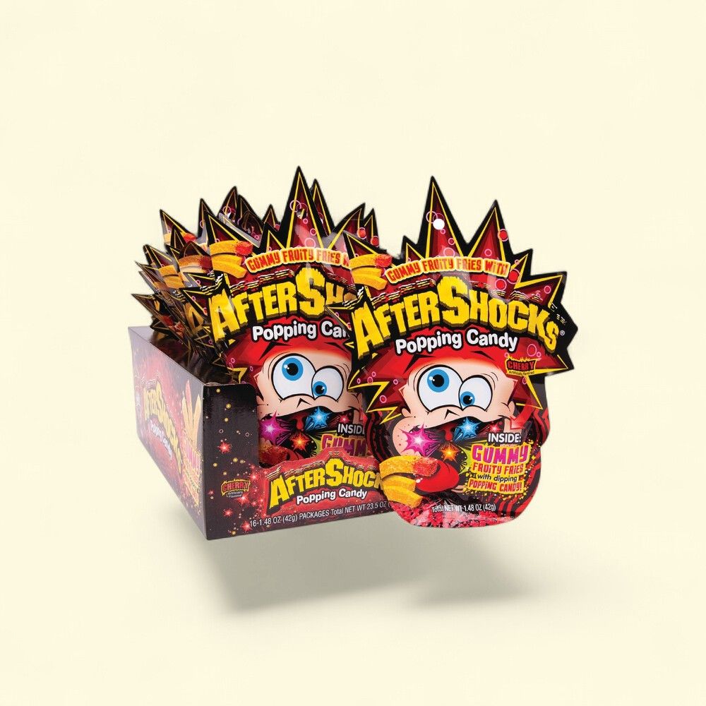 Aftershocks Gummy Fries Cherry Pop Dip - 16ct — authentic US product shipped worldwide by Treatspree