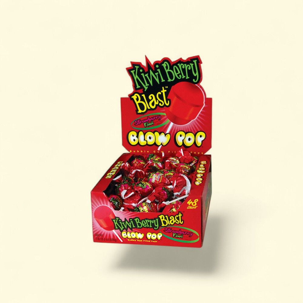 Blow Pop Kiwi Berry Blast Lollipops - 48 Count — authentic US product shipped worldwide by Treatspree
