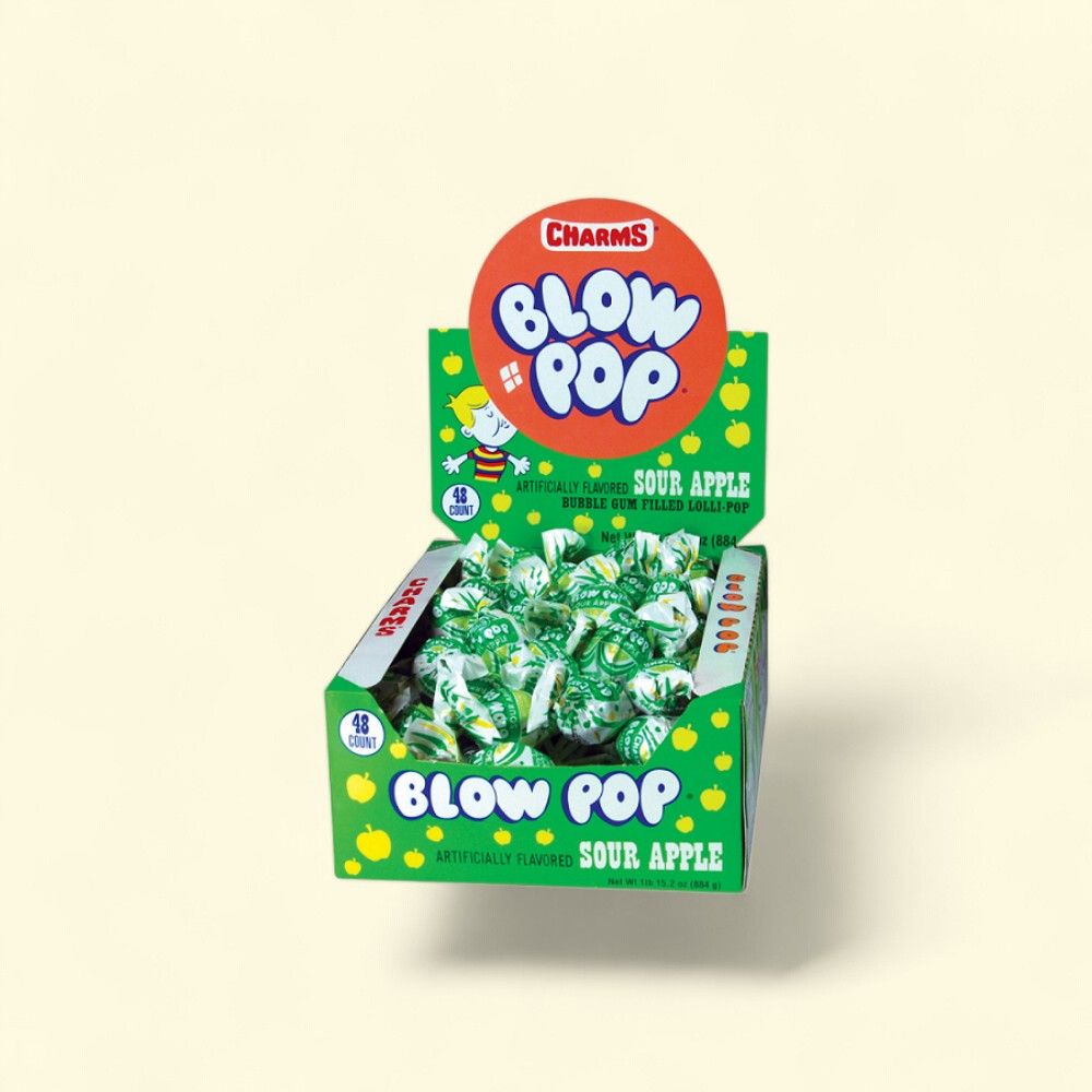 Blow Pop Sour Apple Lollipops - 48 Count — authentic US product shipped worldwide by Treatspree