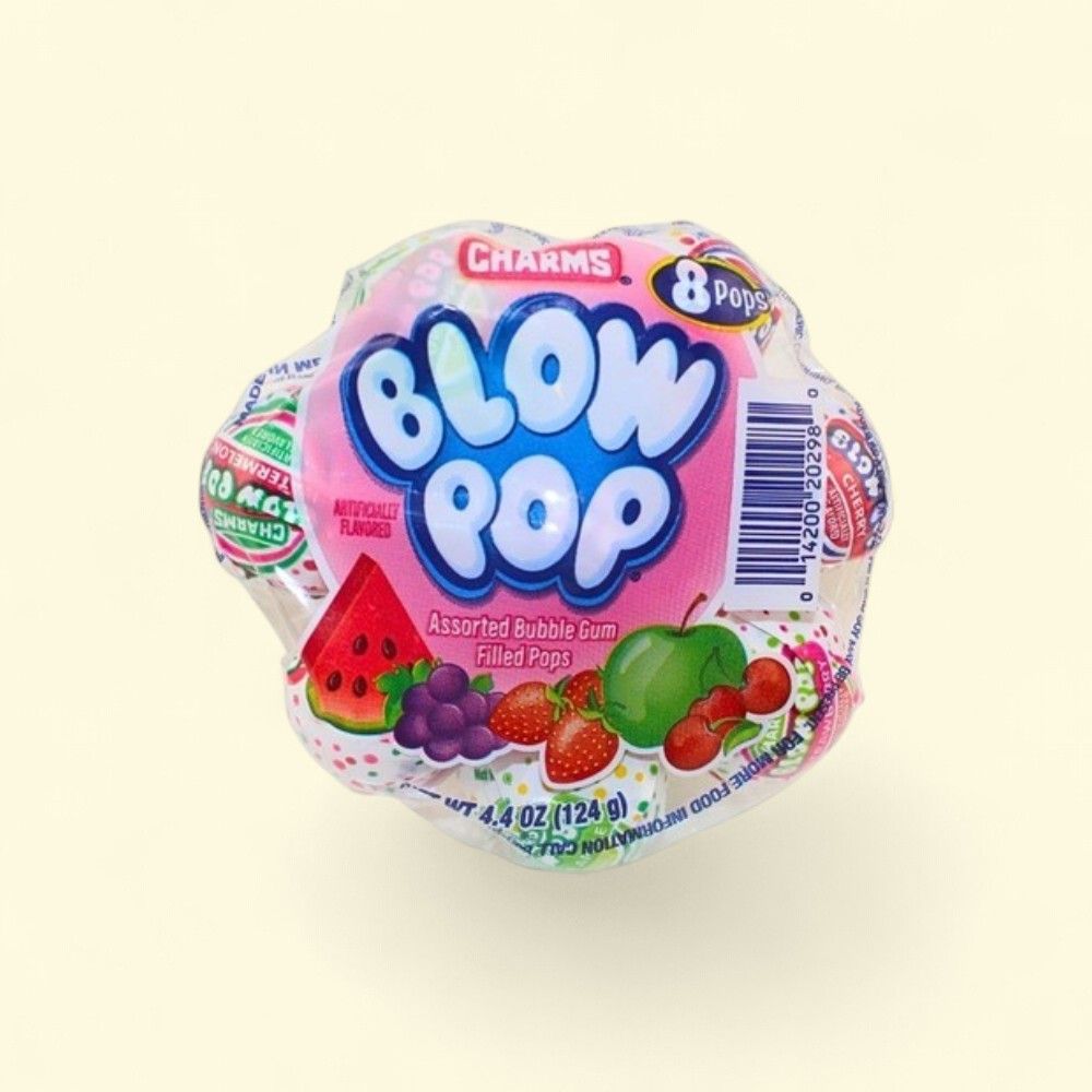 Charms Blow Pop Assorted Filled Lollipops - 12 Count Pack — authentic US product shipped worldwide by Treatspree