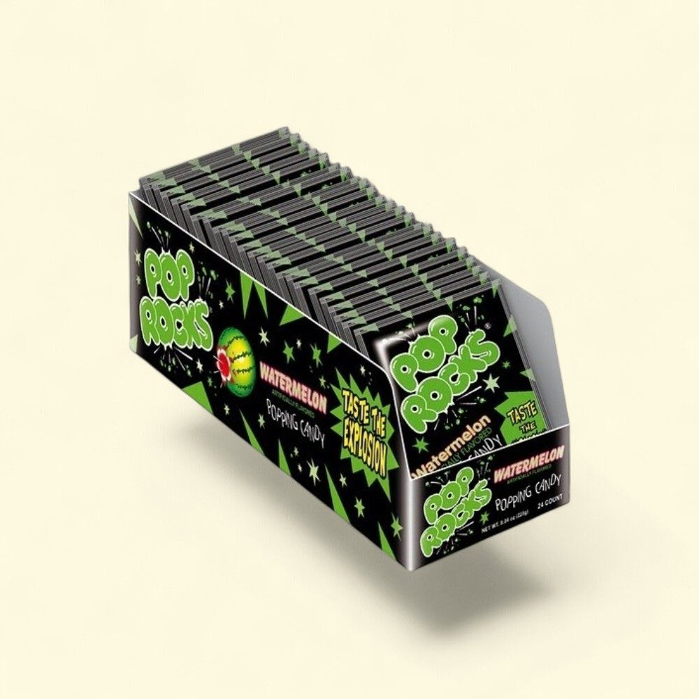 Pop Rocks Watermelon Popping Candy Slim Box (24 Count) — authentic US product shipped worldwide by Treatspree