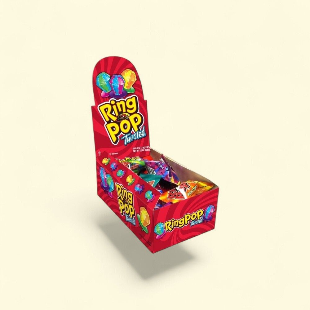 Ring Pop Twisted Assorted Candy Lollipops - 24 Count — authentic US product shipped worldwide by Treatspree