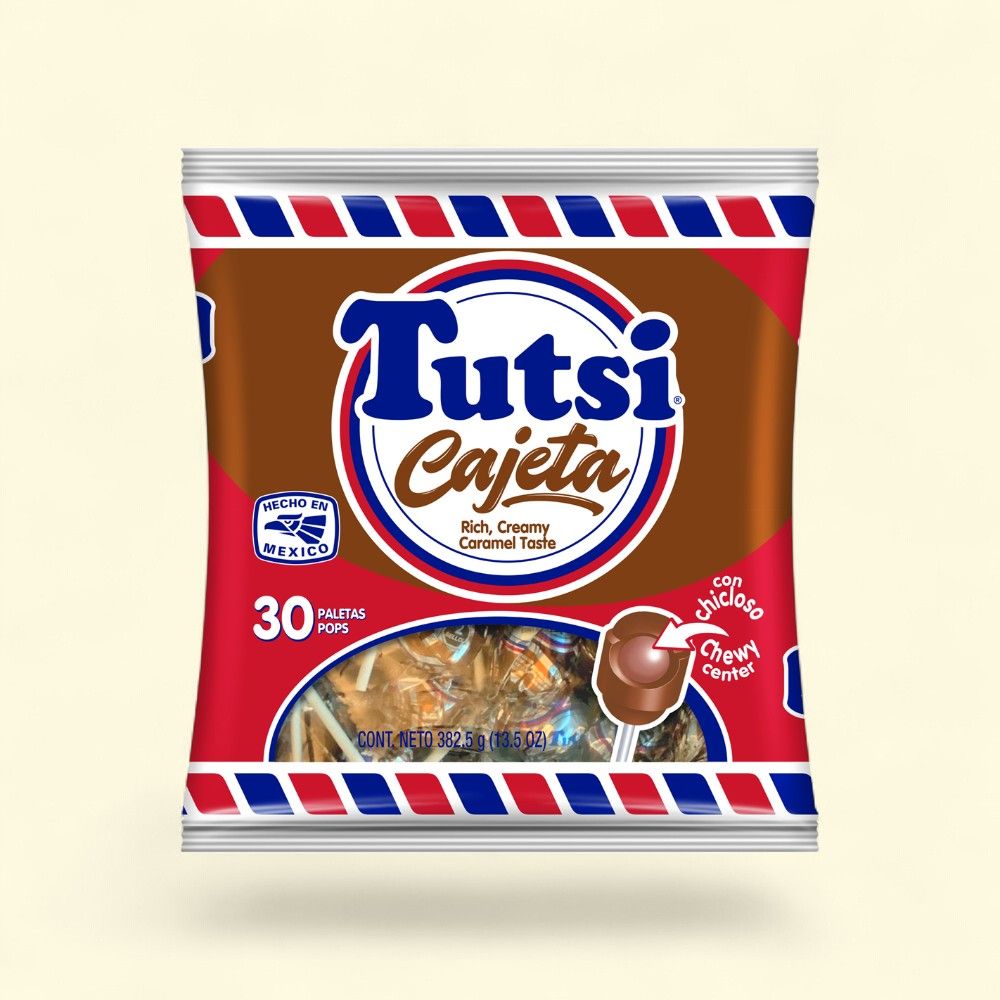 Tutsi Cajeta Caramel Paletas Pops - 30 Count — authentic US product shipped worldwide by Treatspree