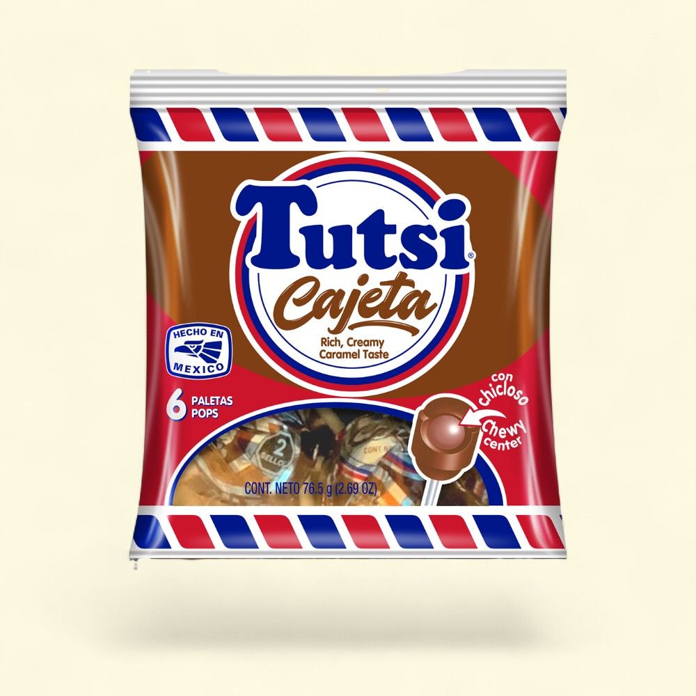 TUTSI Cajeta Caramel Lollipops, 6 Count — authentic US product shipped worldwide by Treatspree