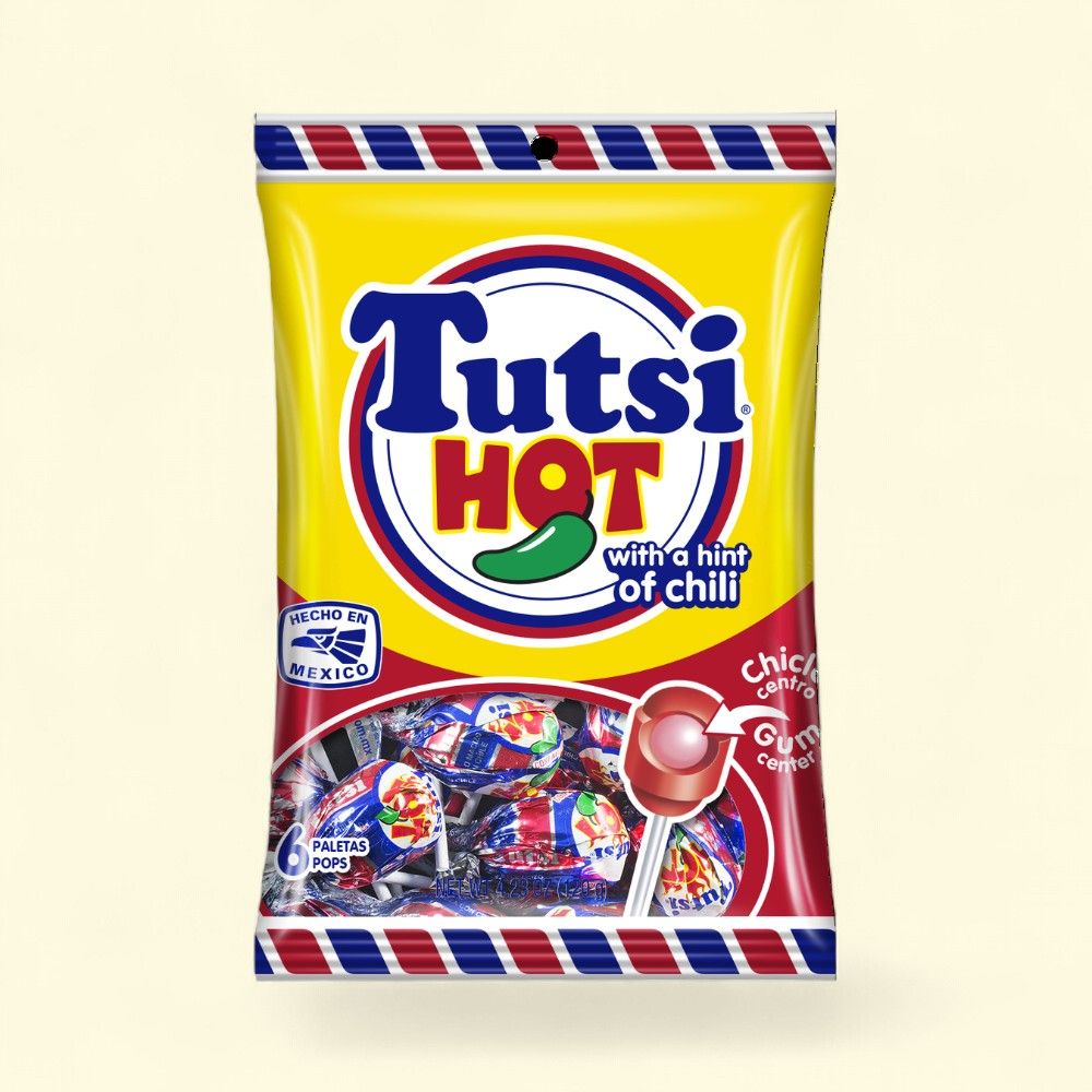 TUTSI Hot Paletas Lollipops 6ct (4.2oz) — authentic US product shipped worldwide by Treatspree