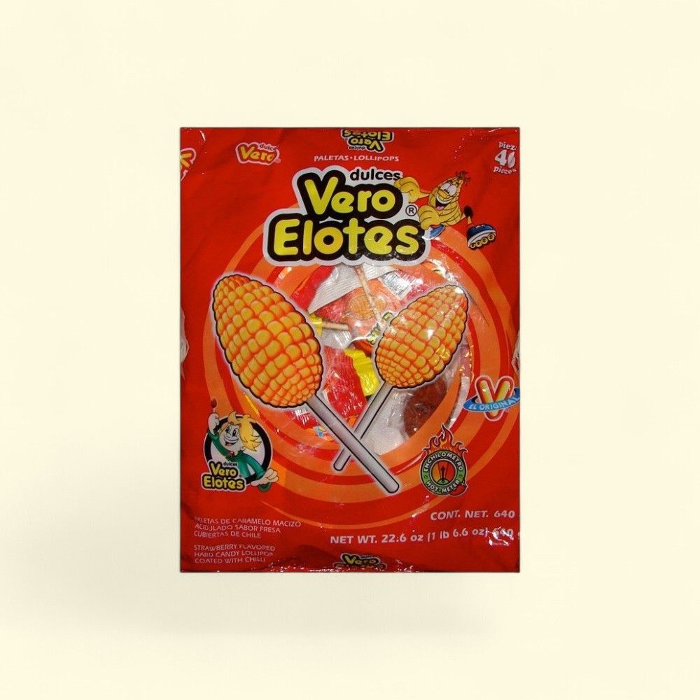 Vero Elotes Lollipops Bag, 40 Count — authentic US product shipped worldwide by Treatspree