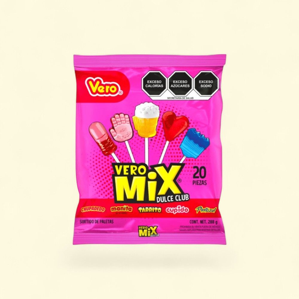 Vero Mixed Lollipop Bag, 20 Count - Assorted Flavors — authentic US product shipped worldwide by Treatspree