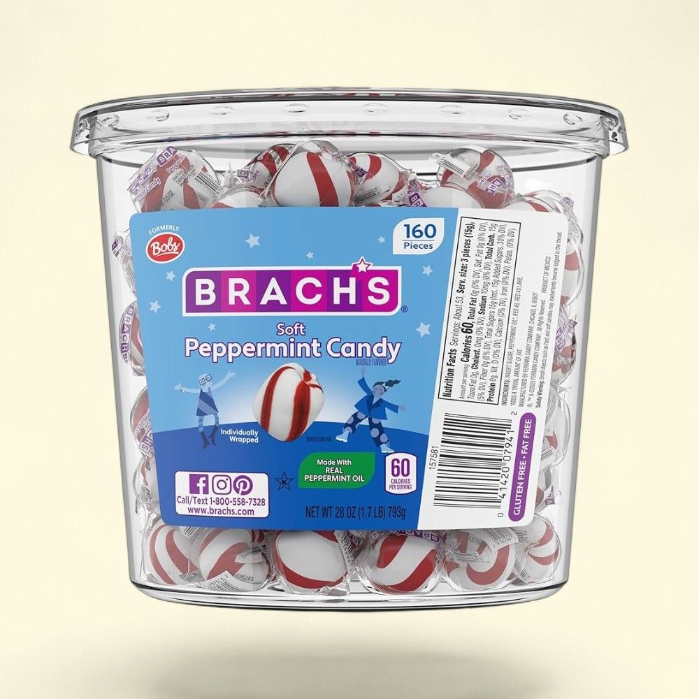 Brach's Soft Peppermint Candy Tub - 160 Count — authentic US product shipped worldwide by Treatspree