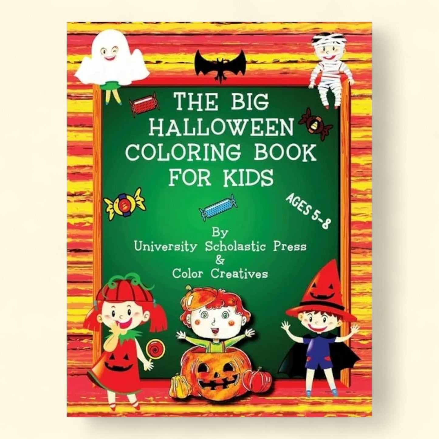 Halloween Coloring Book for Kids, Ages 5-8