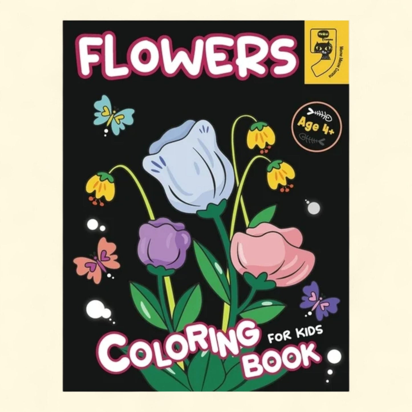 Flower Coloring Book for Kids, Large Print
