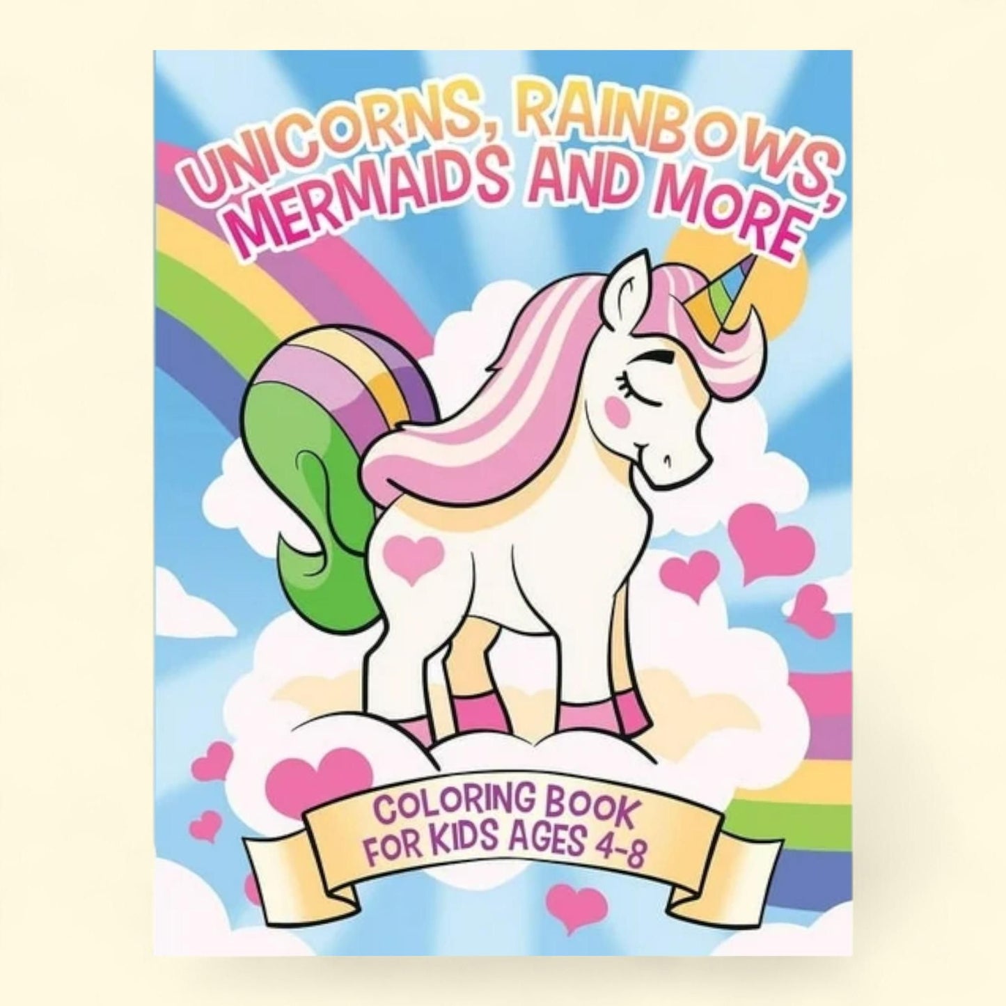 Unicorns Coloring Book, Ages 4-8