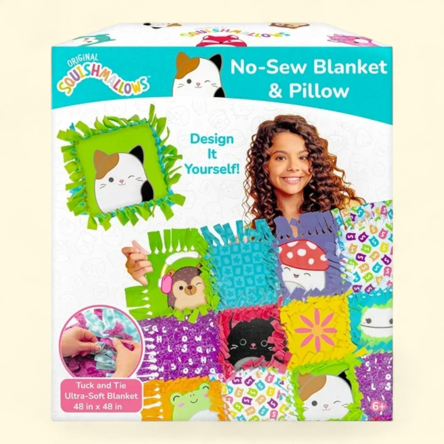 Squishmallows Blanket & Pillow DIY Craft Kit, Multicolor, Tween
