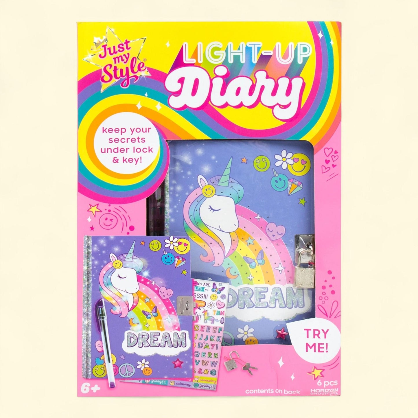 Just My Style Light up Diary, Girls, Child, Ages 6+, 12.00 in