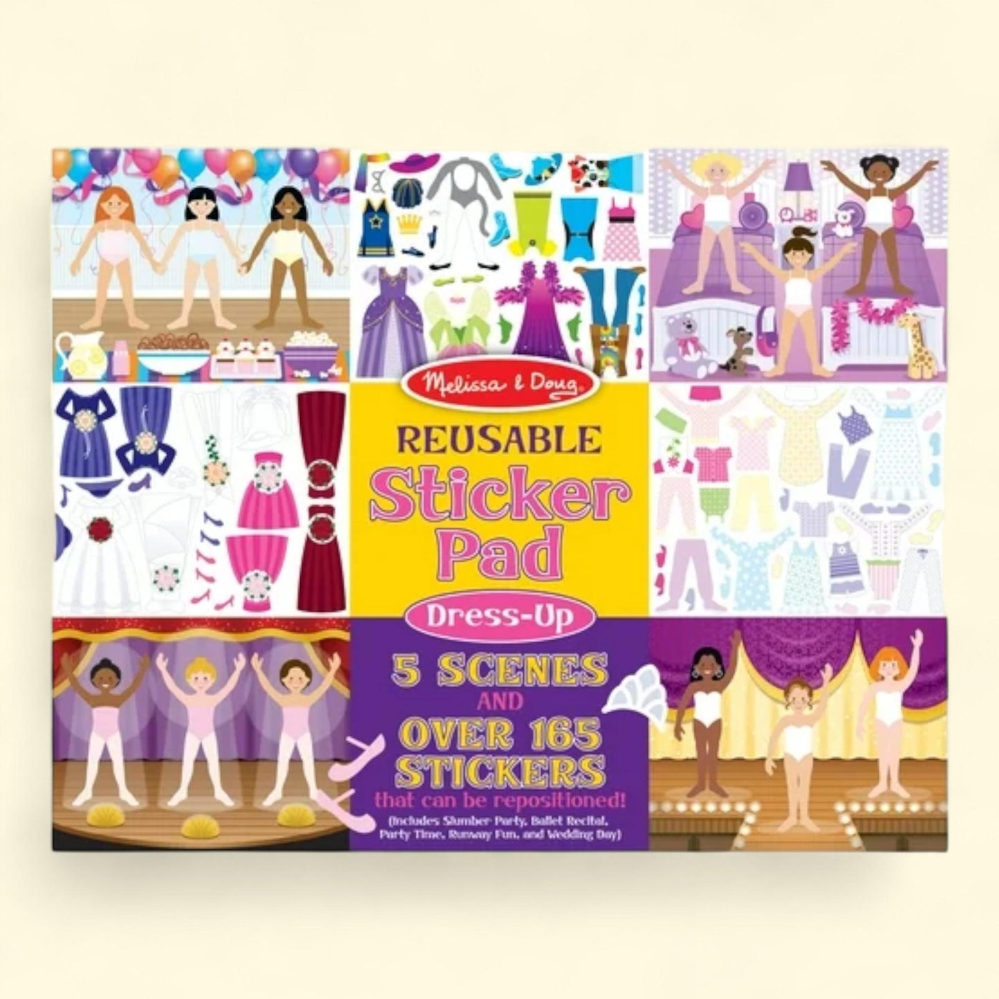 Melissa & Doug Reusable Sticker Pad: Dress-Up, 165+ Stickers — authentic US product shipped worldwide by Treatspree