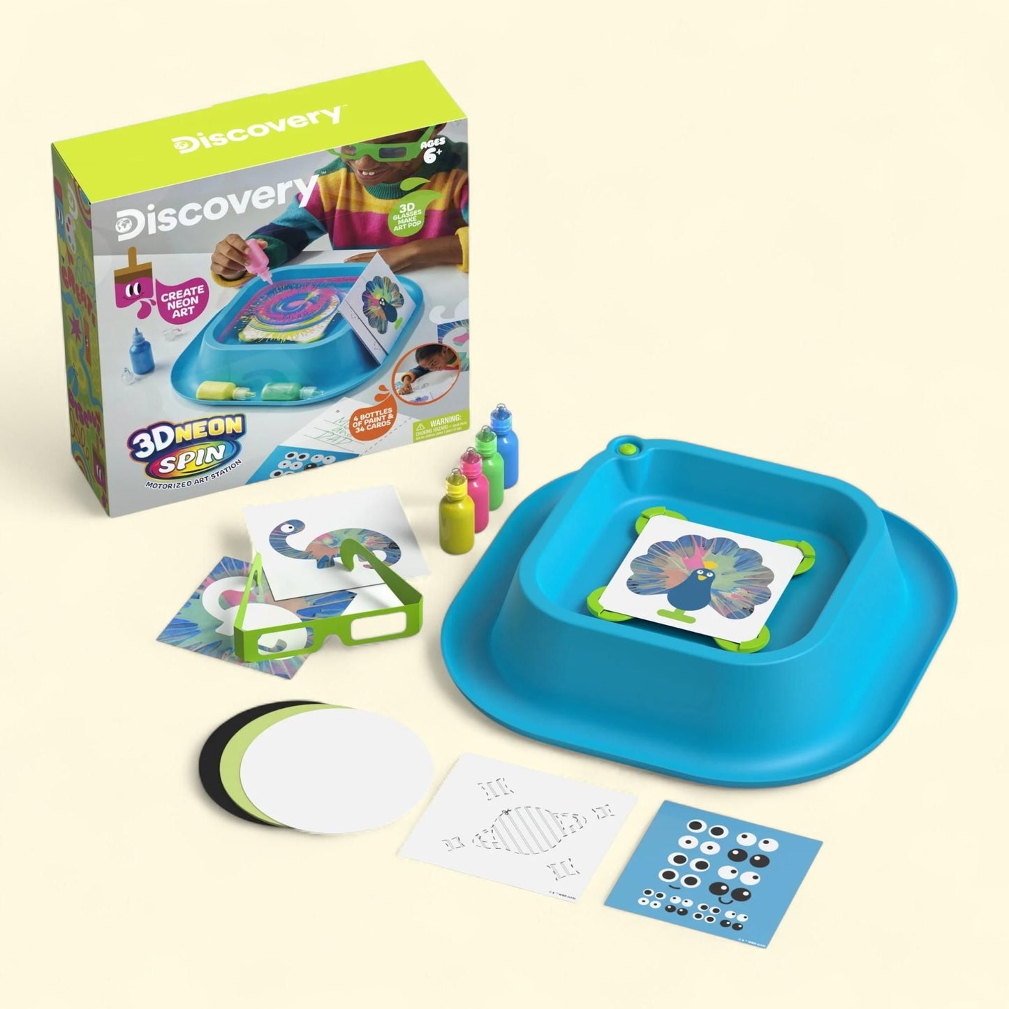 Station artistique motorisée Discovery Kids 3D Neon Spin, pour enfants - N° 1
1