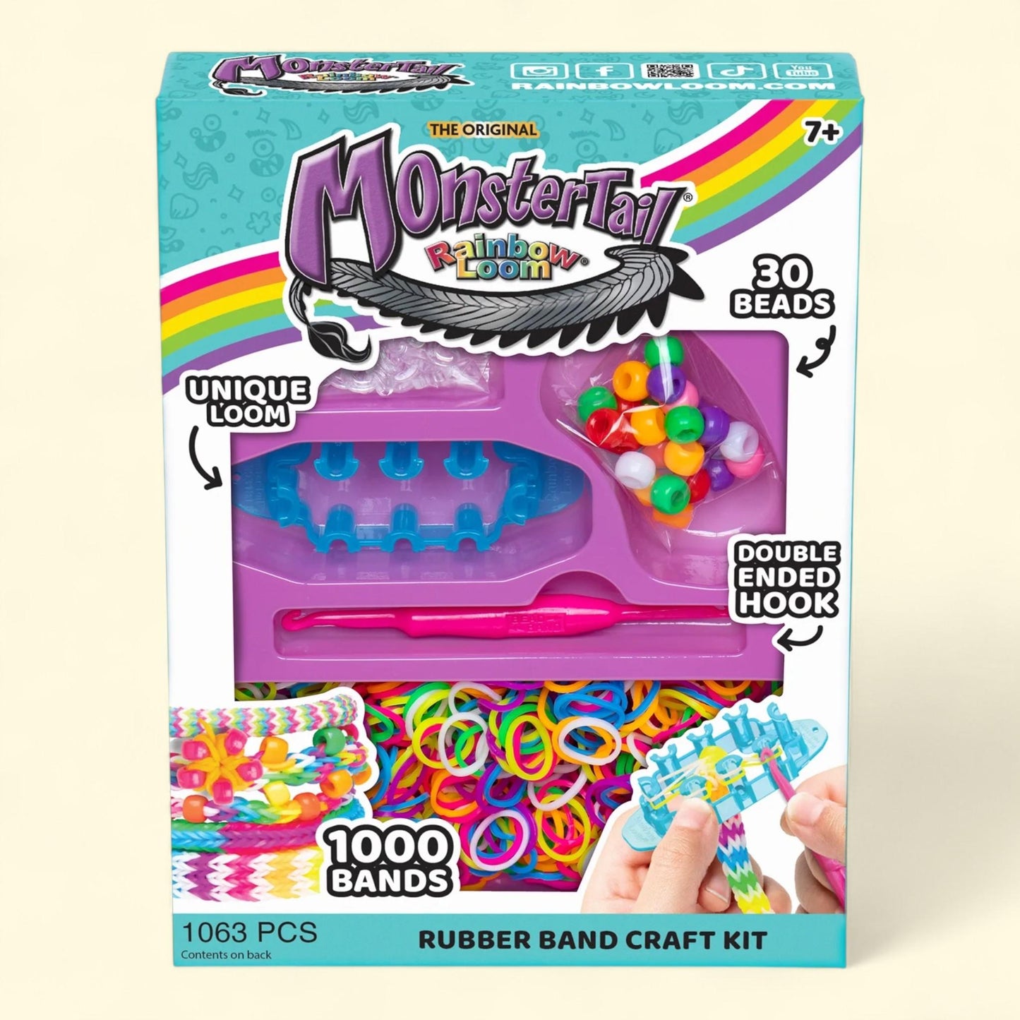 Rainbow Loom Monster Tail Rubber Band Craft Kit, Ages 7+