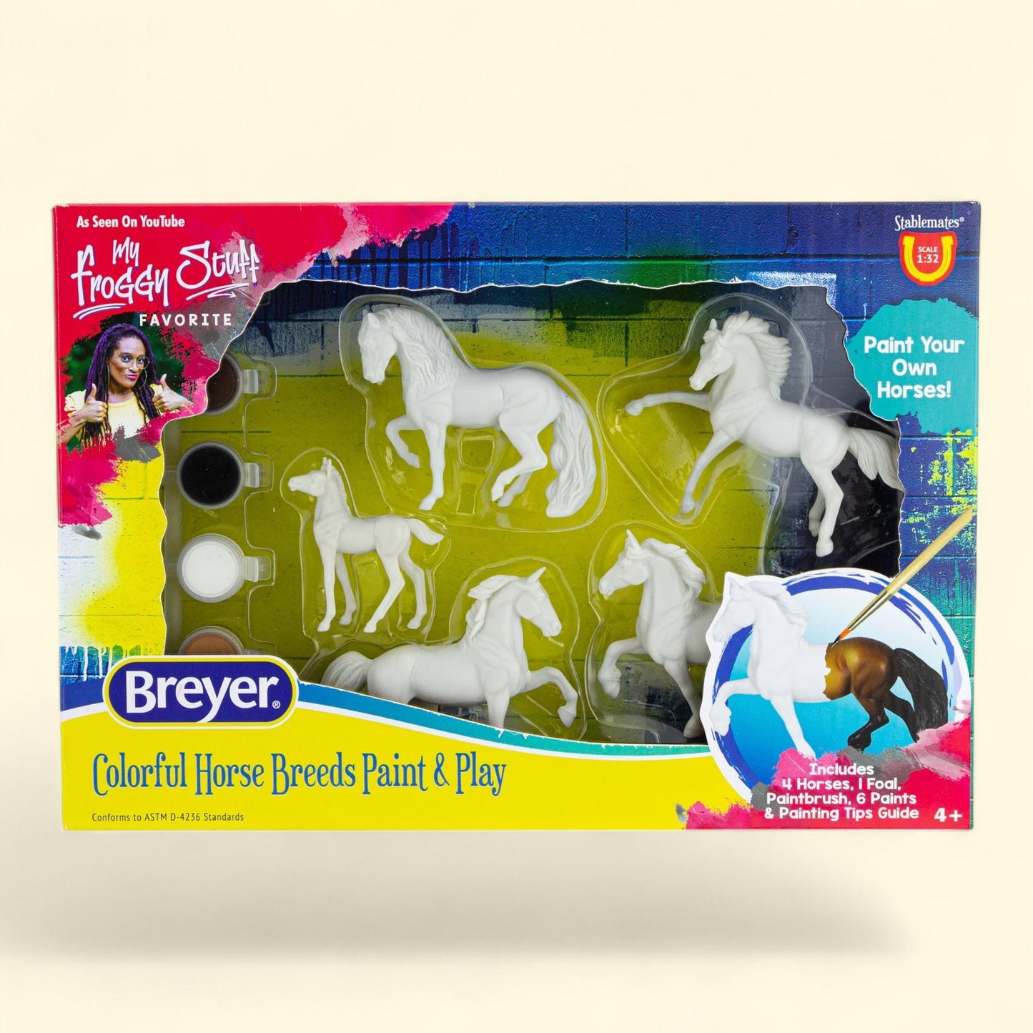 Kit Breyer « Colorful Horse Stablemates » à l'échelle 1:32, 14 pièces