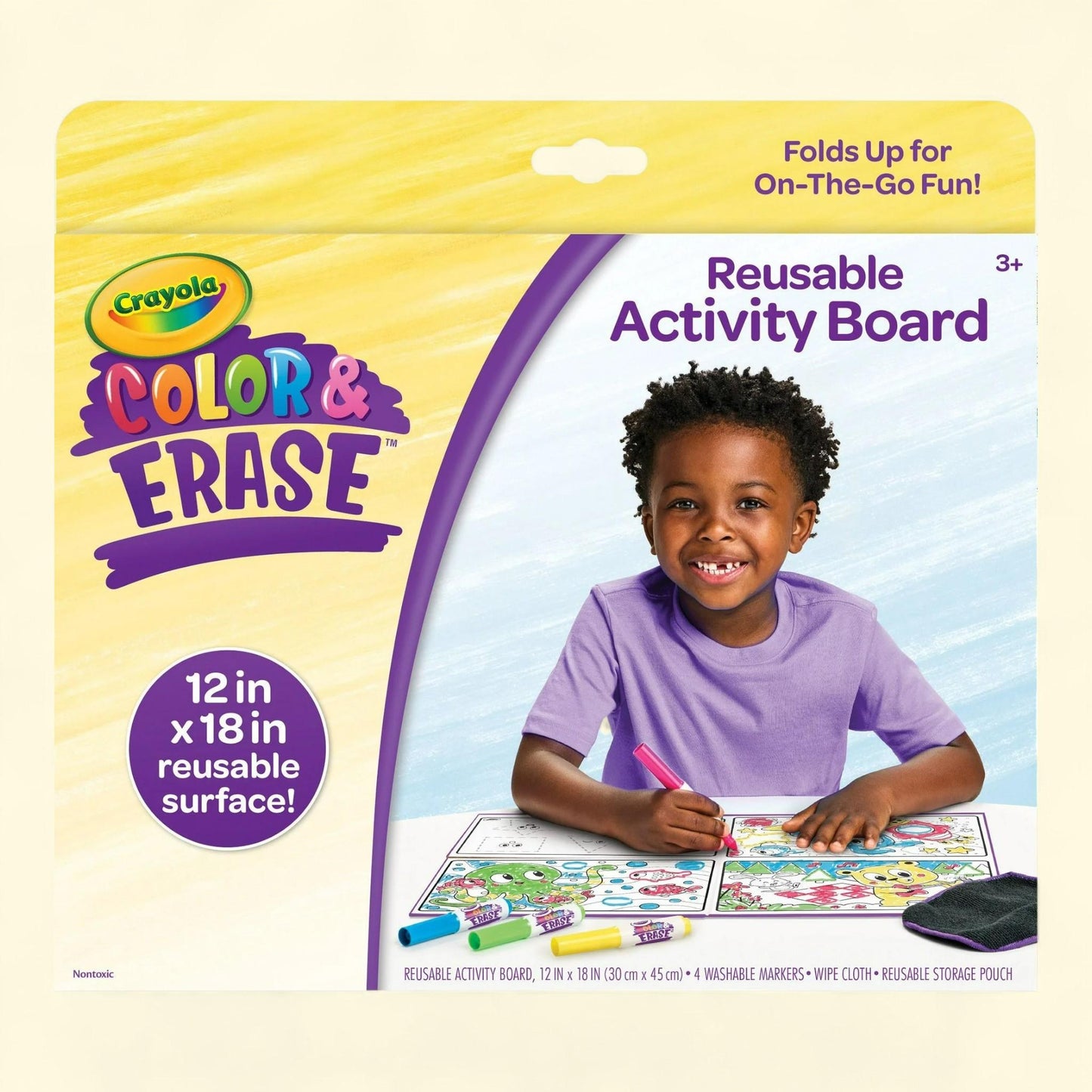 Crayola Color and Erase Reusable Activity Board, Toddler Art Supplies, Beginner Unisex Child, Size