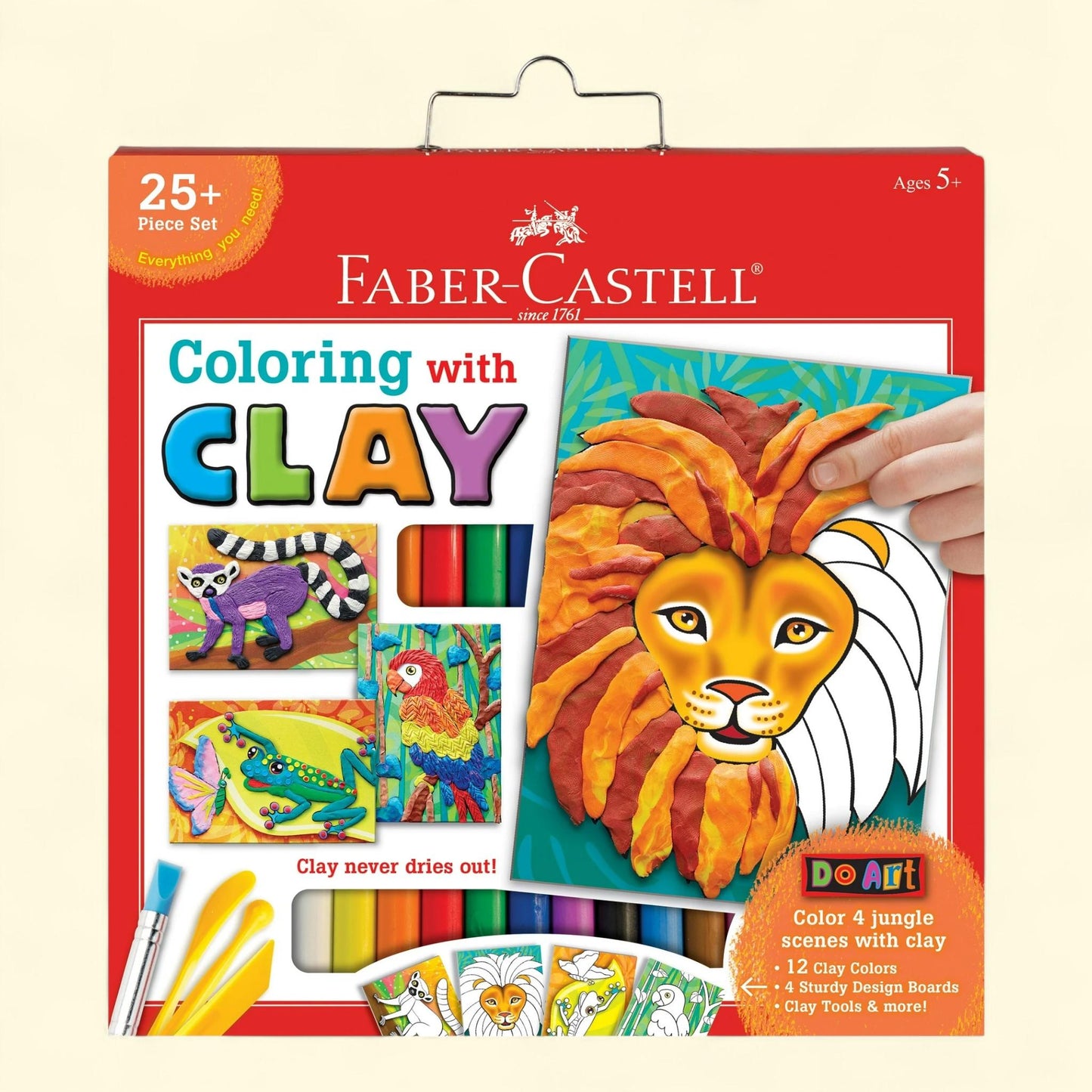 Faber-Castell Do Art Coloring with Clay - Child Art & Craft Kit, Modeling Clay Art for Kids, Unisex