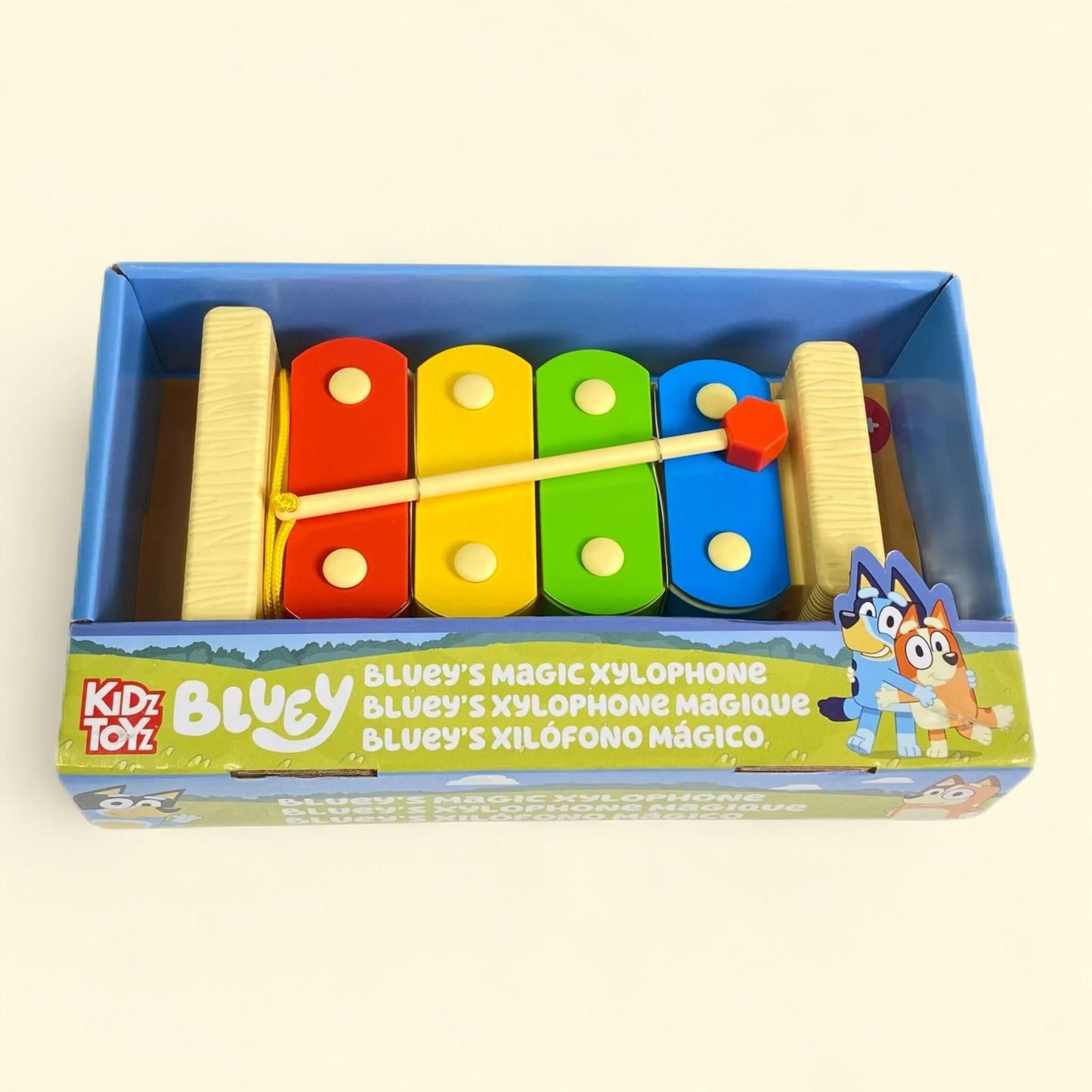 Bluey Magic Xylophone, Musical Toy for Kids, Child-Safe Mallet, 7.30 x 3.97 x 1.80 Inches