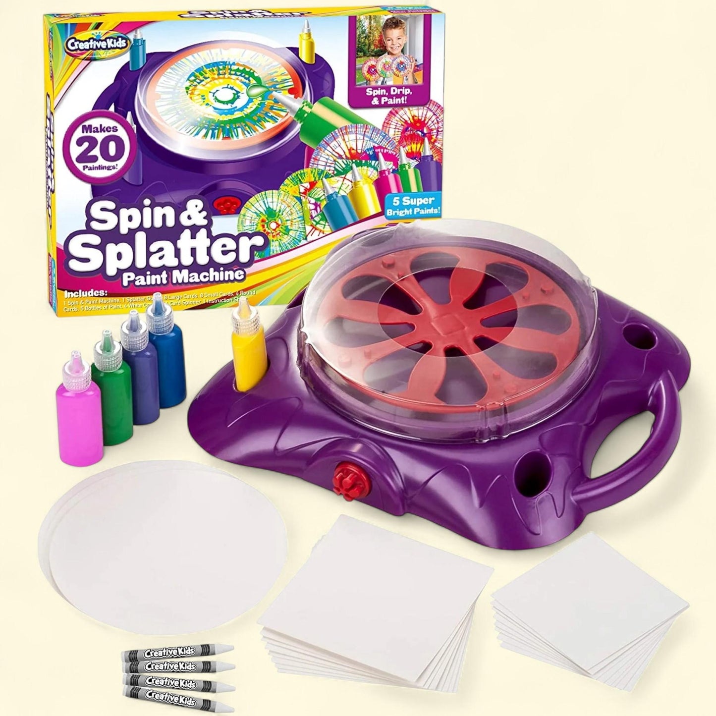 Creative Kids Spin & Paint Art Kit, Child Craft Activity, Boys and Girls