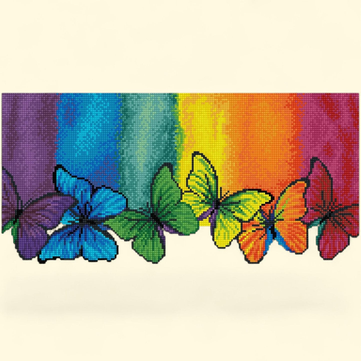 DIAMOND DOTZ Butterfly Rainbow Diamond Painting Kit, 21.3" x 10.6" — authentic US product shipped worldwide by Treatspree