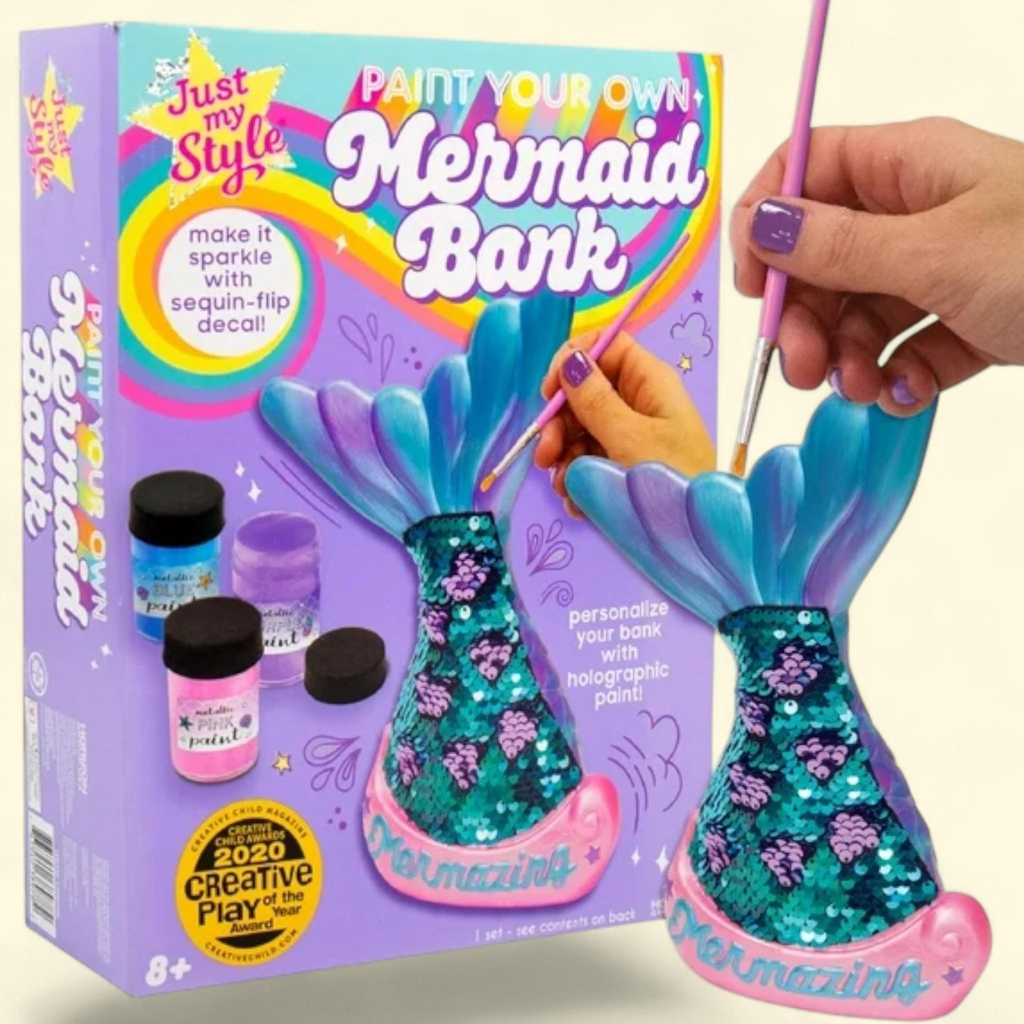 Just My Style Mermaid Bank Art Kit, Child, Ages 6+