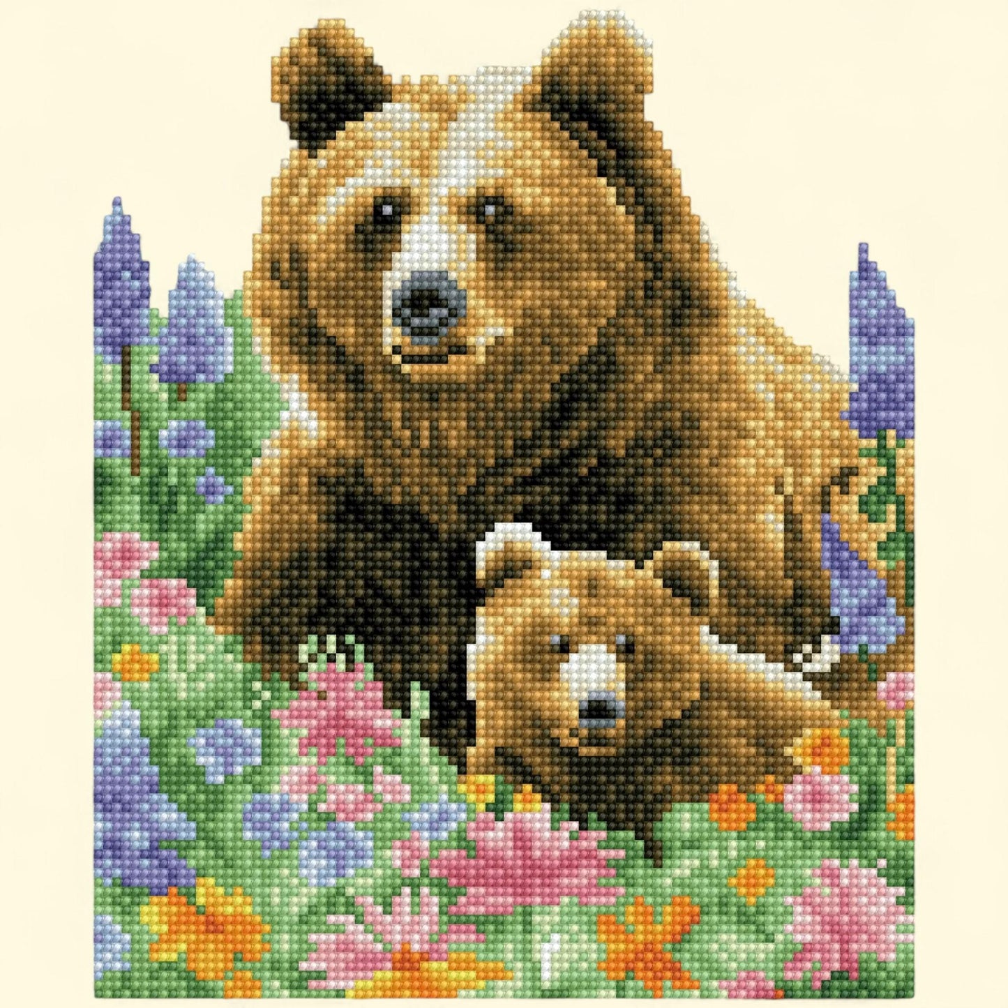 DIAMOND DOTZ, Mother and Cub Special Edition 10.04" x 12.01" — authentic US product shipped worldwide by Treatspree