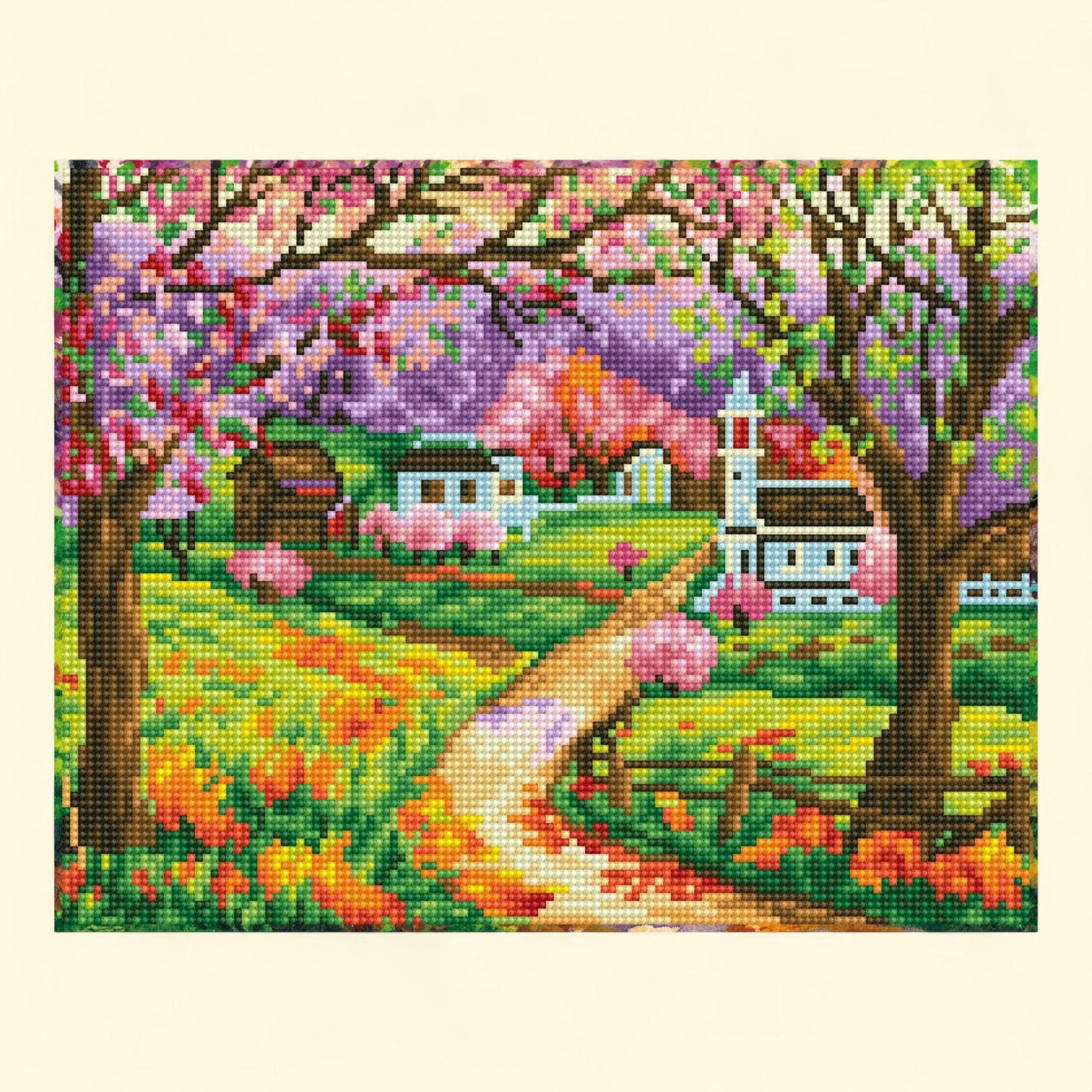 DIAMOND DOTZ, Winding Road Special Edition Diamond Painting Kit, 14 x 11 inches,