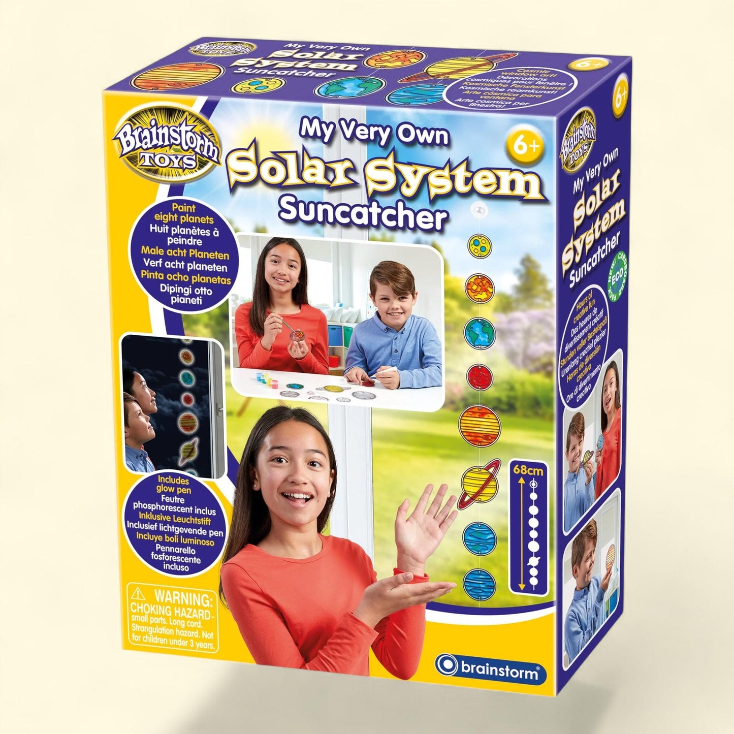 Brainstorm Toys Solar System Sun Catcher Paint & Craft Kit, Kids Ages 6+