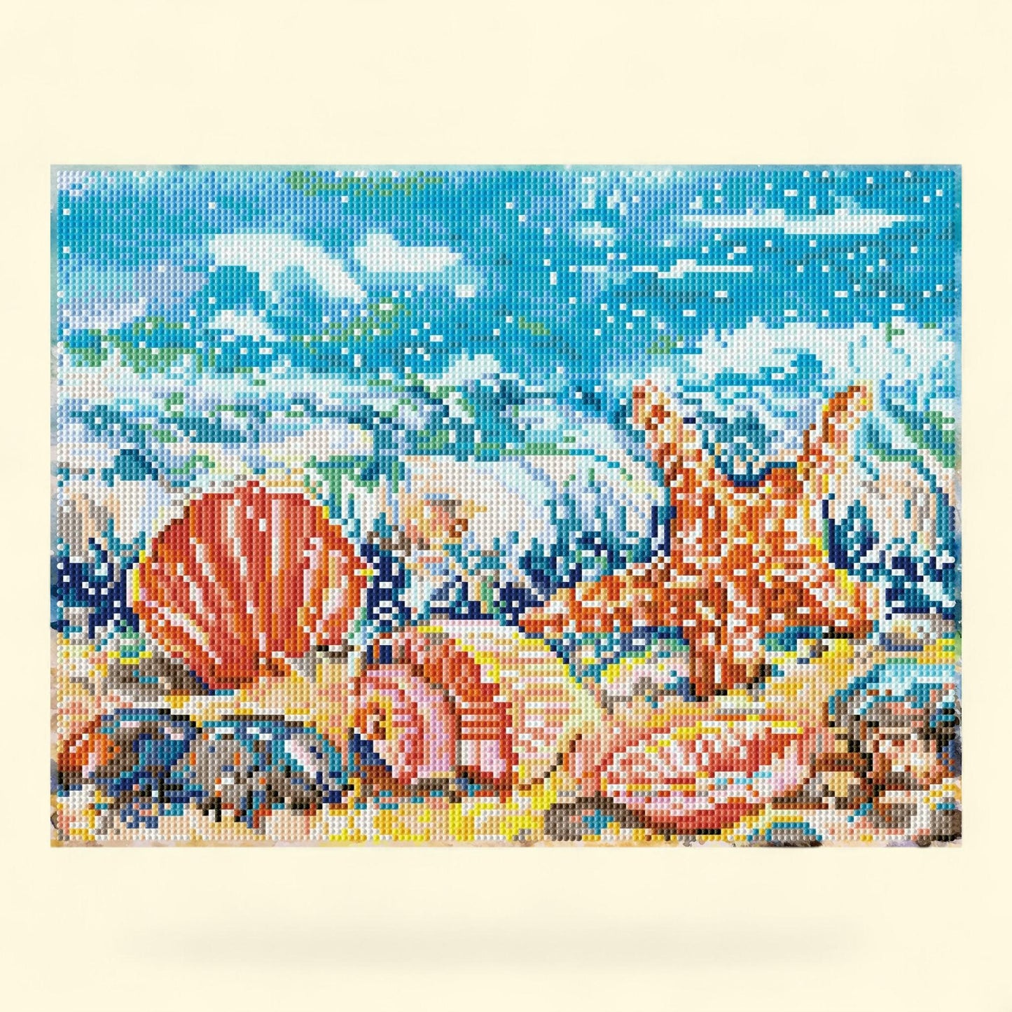 DIAMOND DOTZ Summertime Beach Diamond Painting Kit, Special Edition, 16 x 12 inches