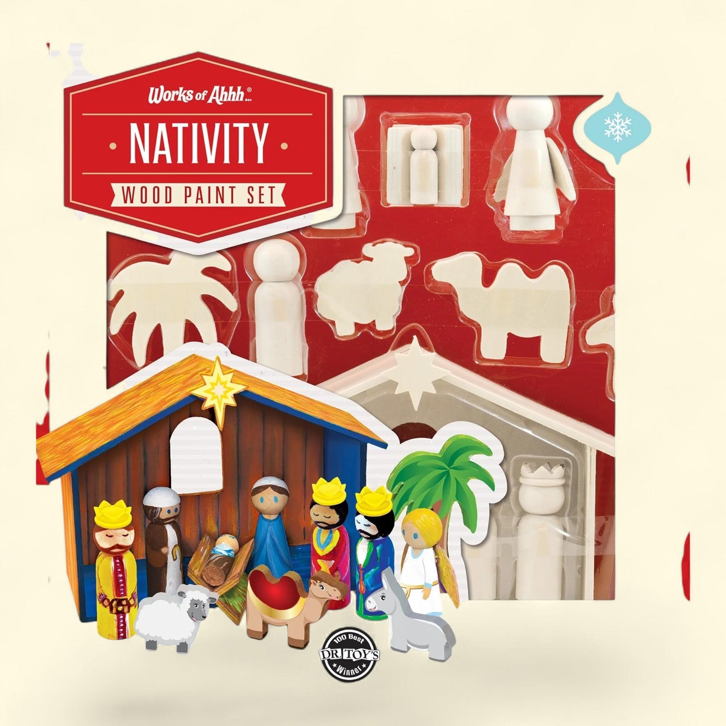 Works of Ahhh Nativity Premium Wood Paint Kit, Holiday Craft Set, Count 1
1