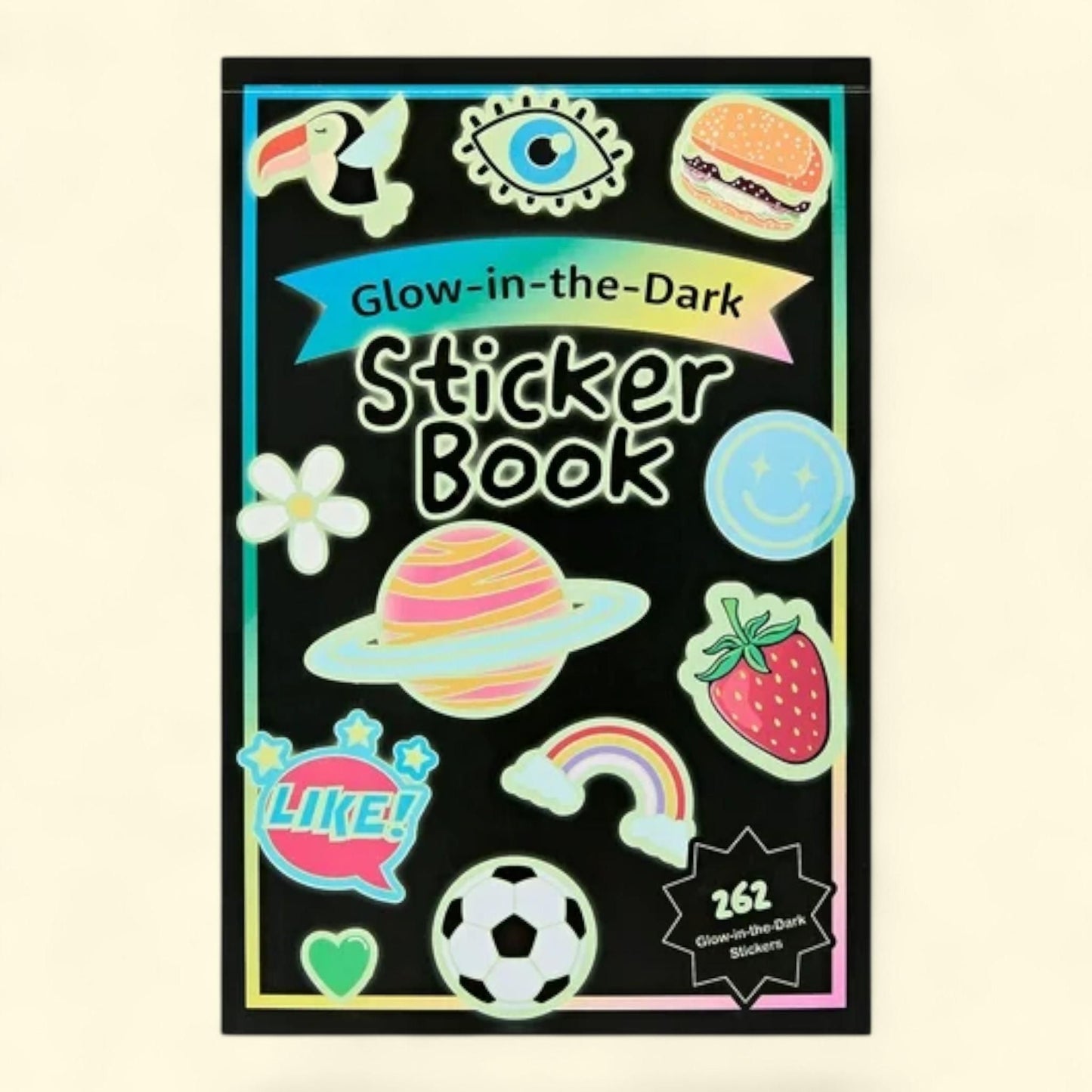 Pen+Gear Glow in The Dark Sticker Book, 262 stickers