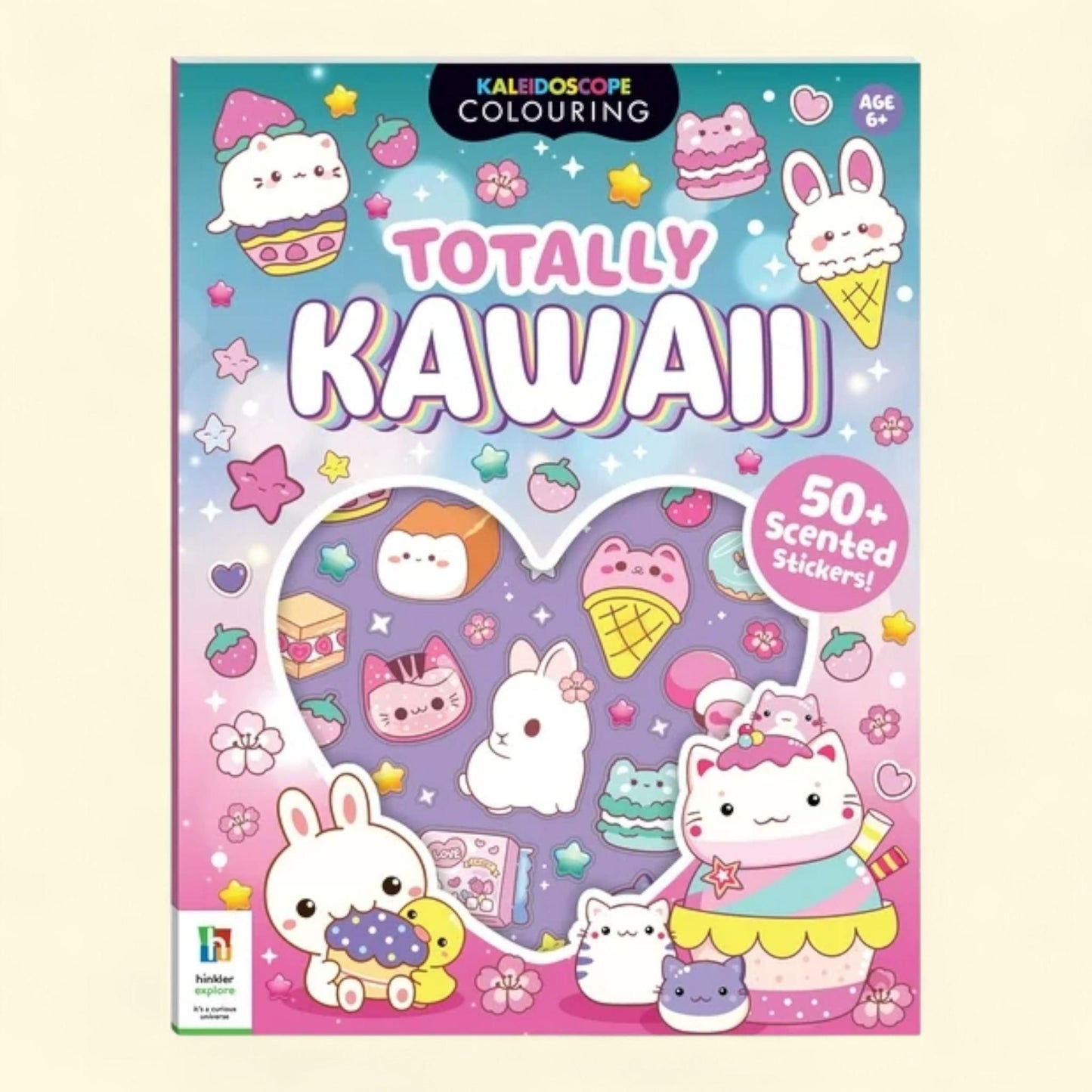 Kaleidoscope Totally Kawaii Sticker Coloring, 48 Pages — authentic US product shipped worldwide by Treatspree